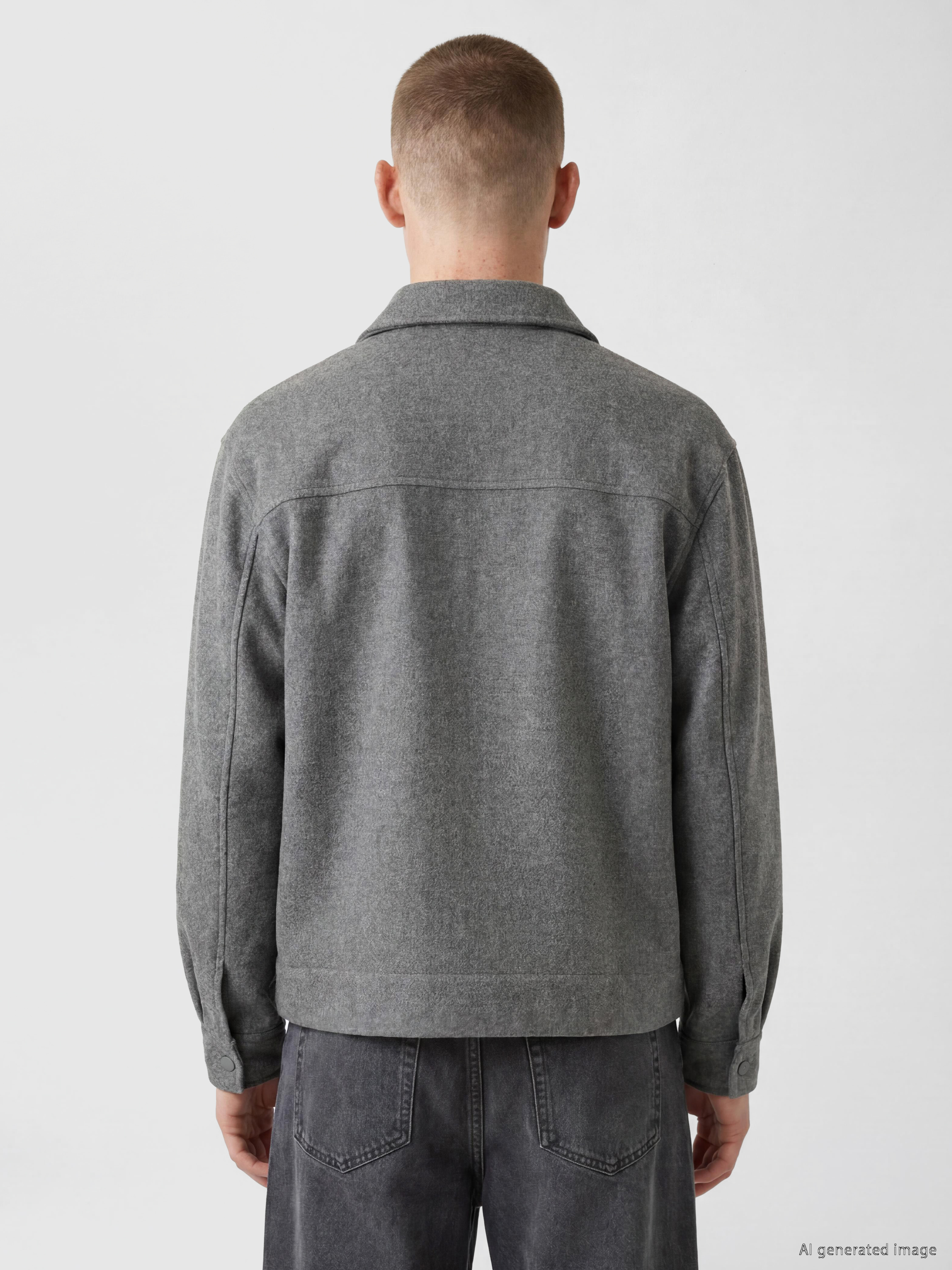 Man Anthracite Overshirt-3