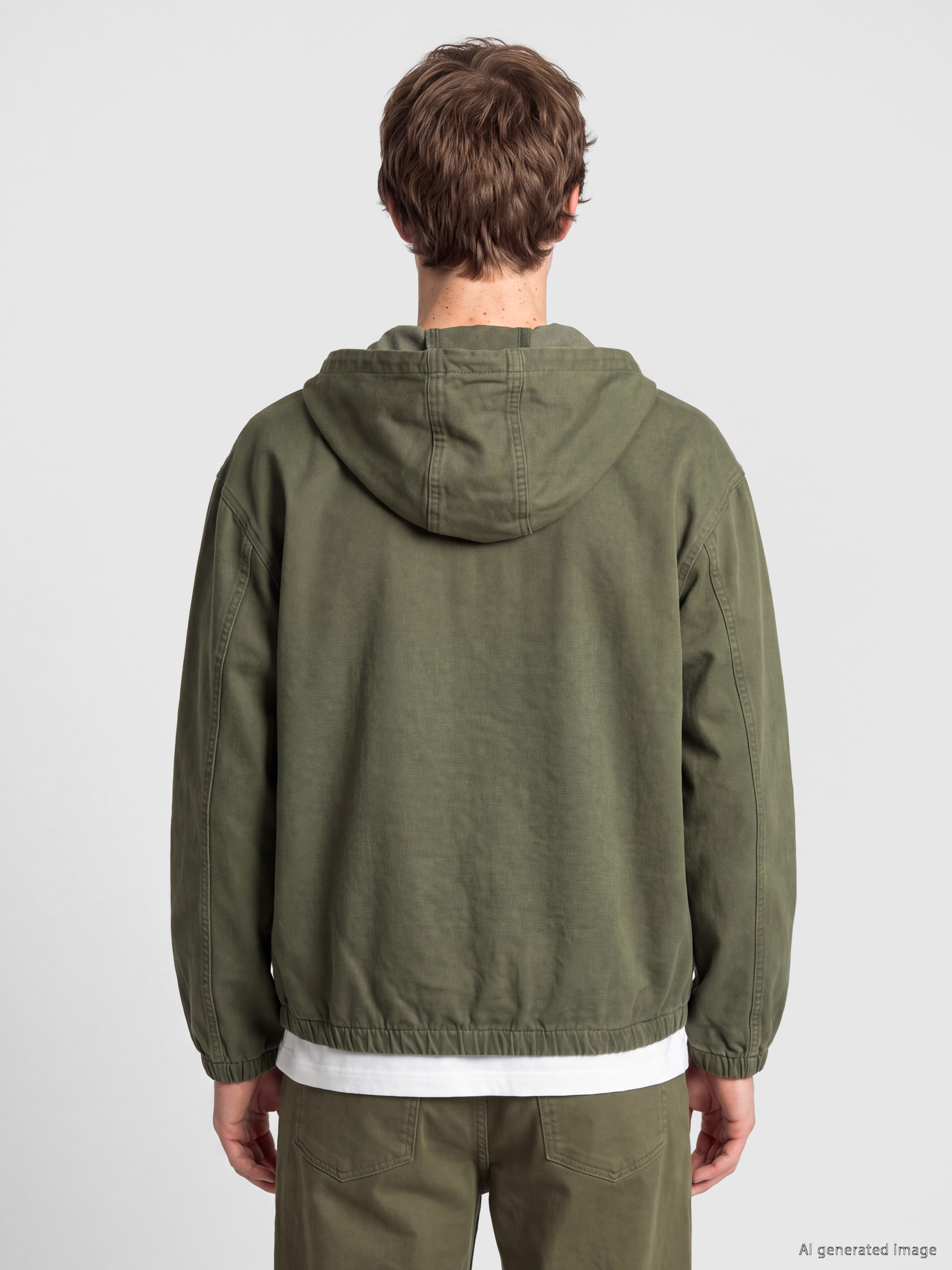 Hooded Zippered Men's Shirt-3