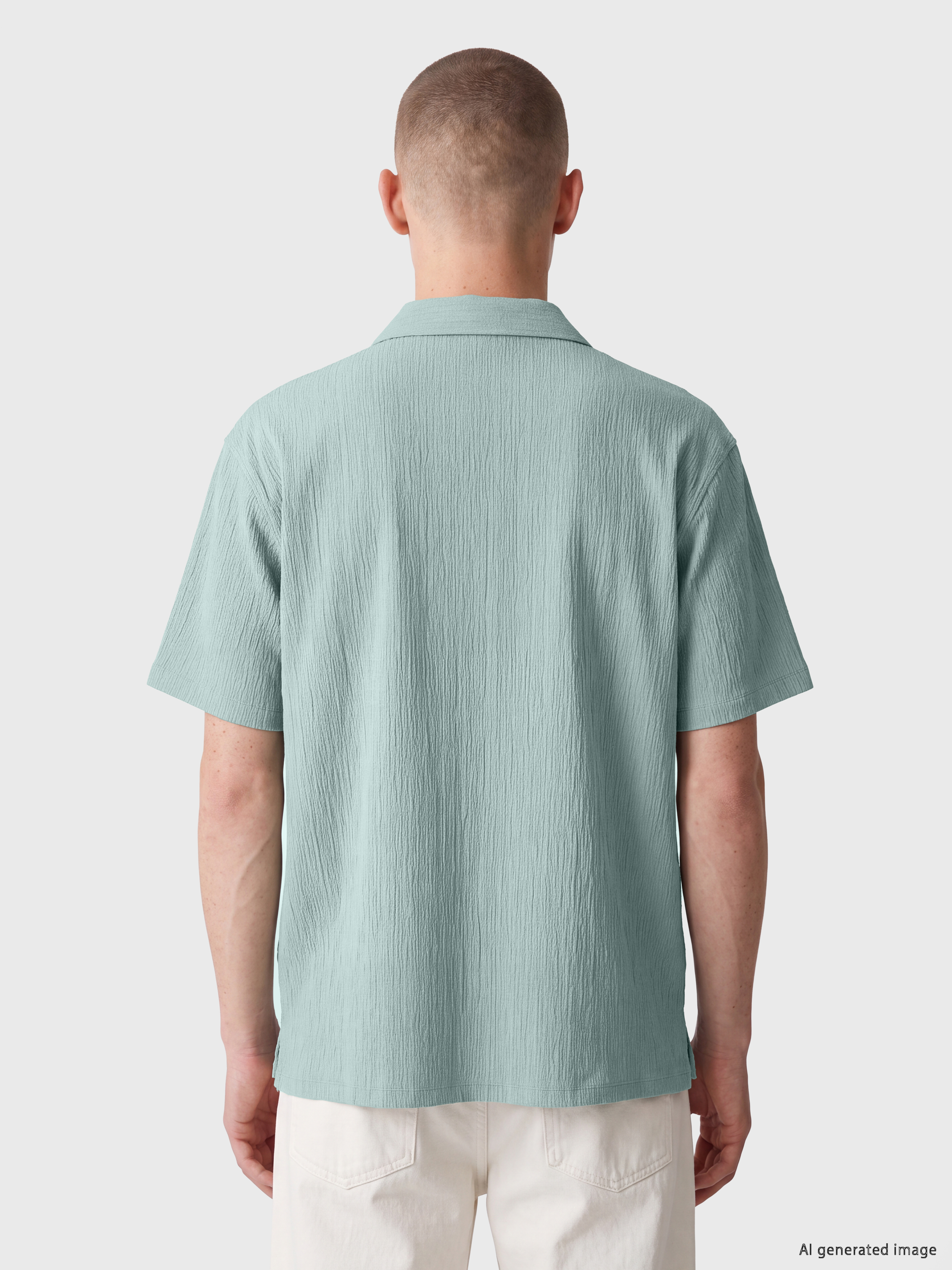 Relaxed Fit Men's Textured Shirt-3