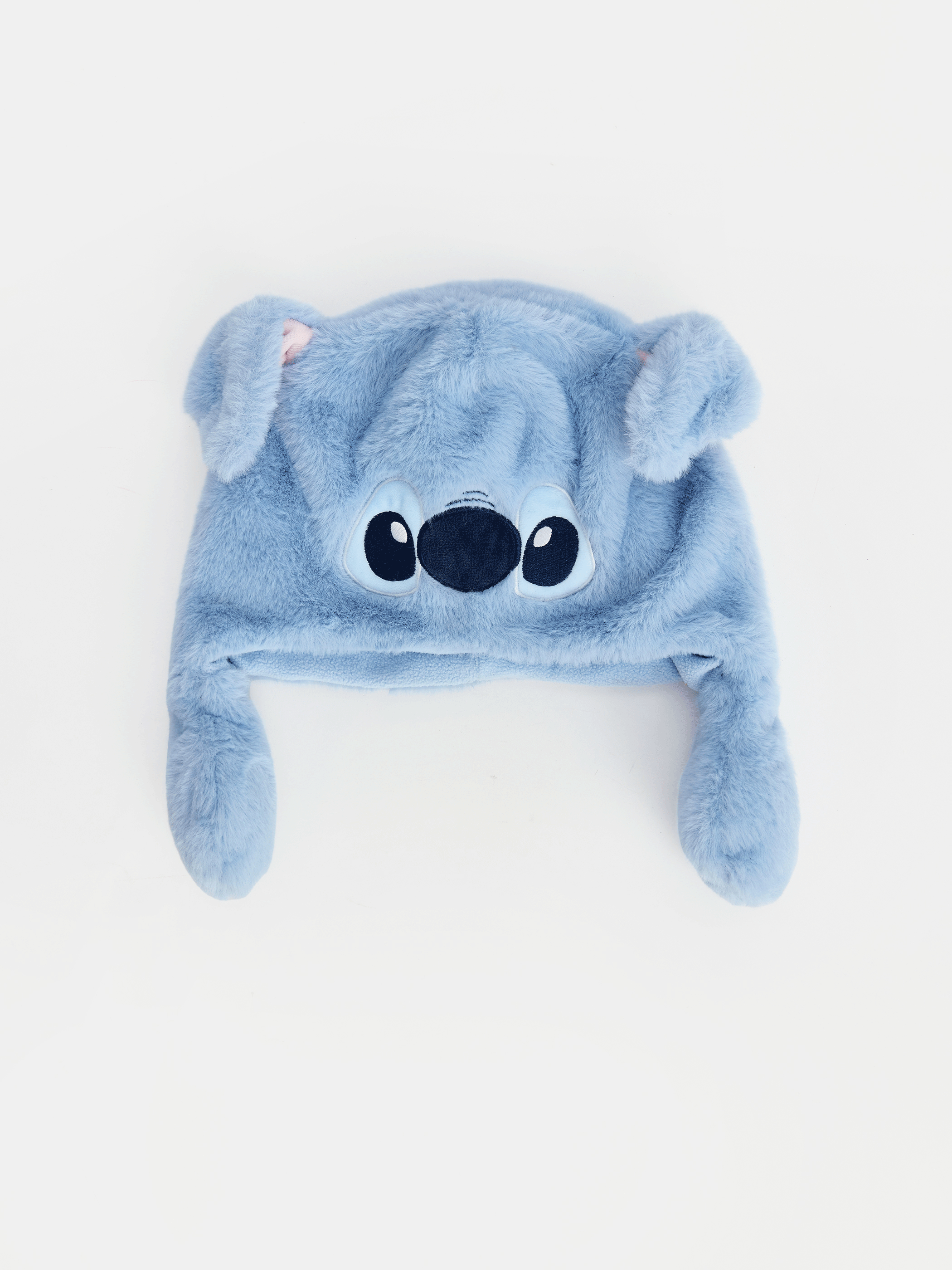 Mavi Stitch Nakışlı Kız Çocuk Kar Şapkası