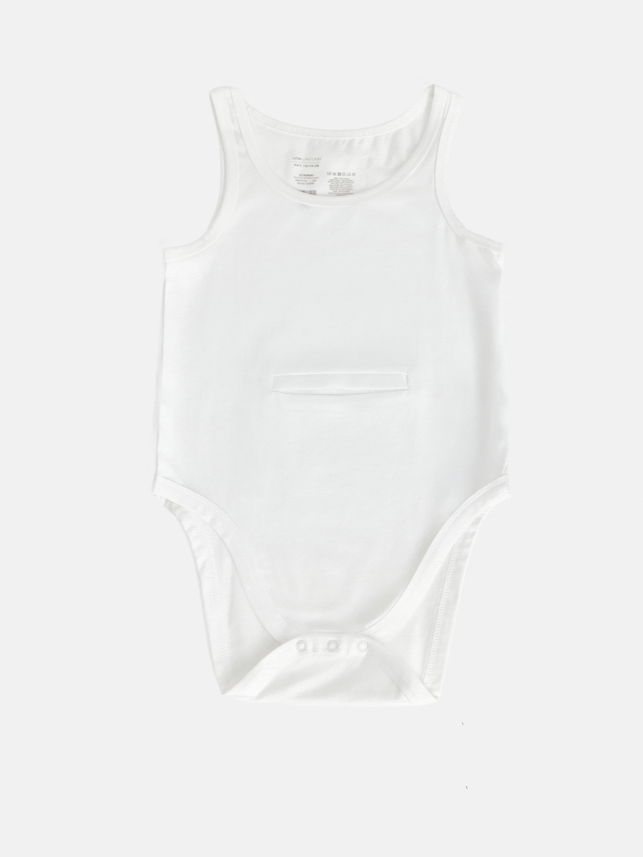 LCW Limitless Bisiklet Yaka Kız Çocuk Çıtçıtlı Body