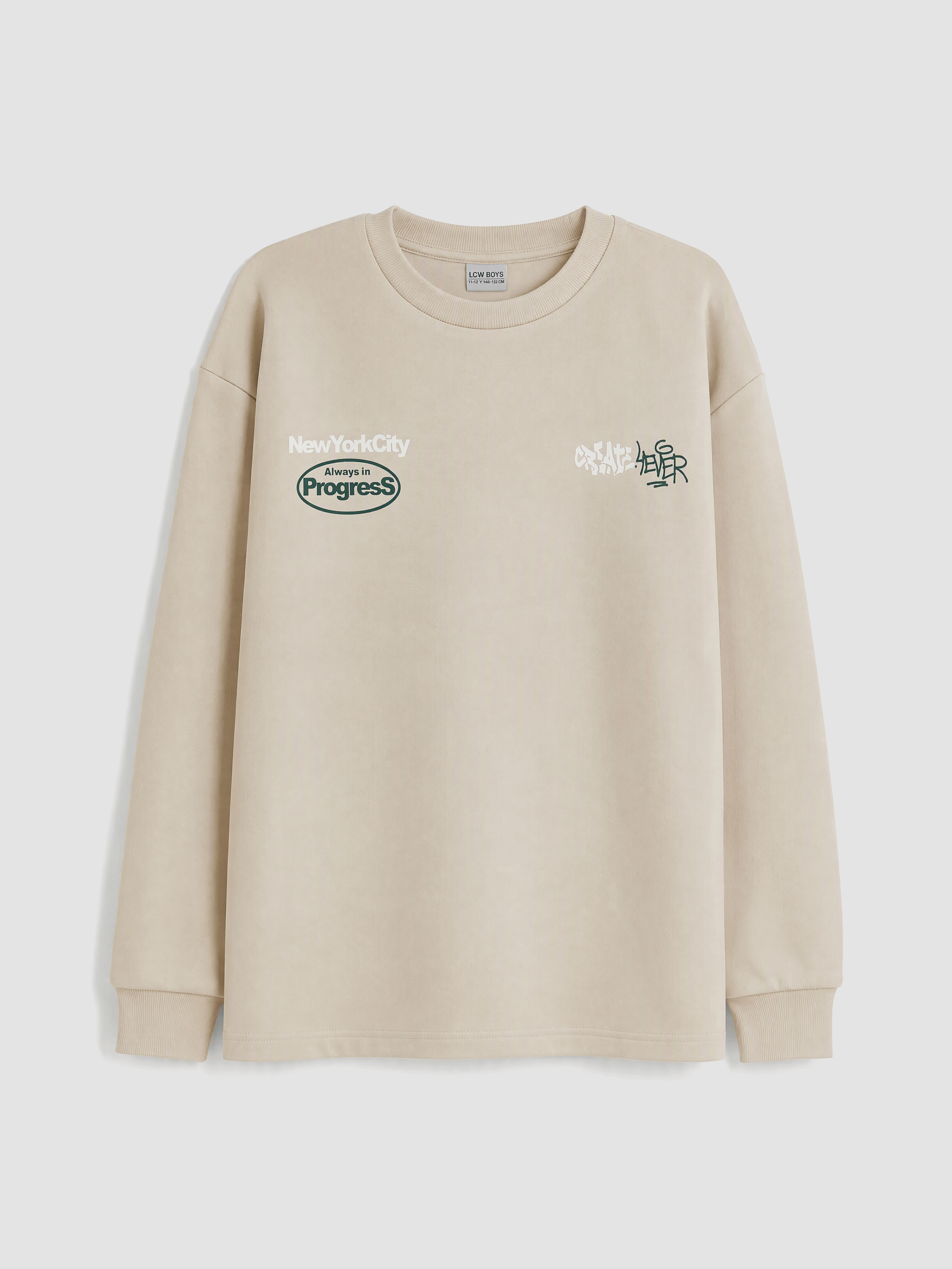 LCW Kids Boy Beige T-Shirt