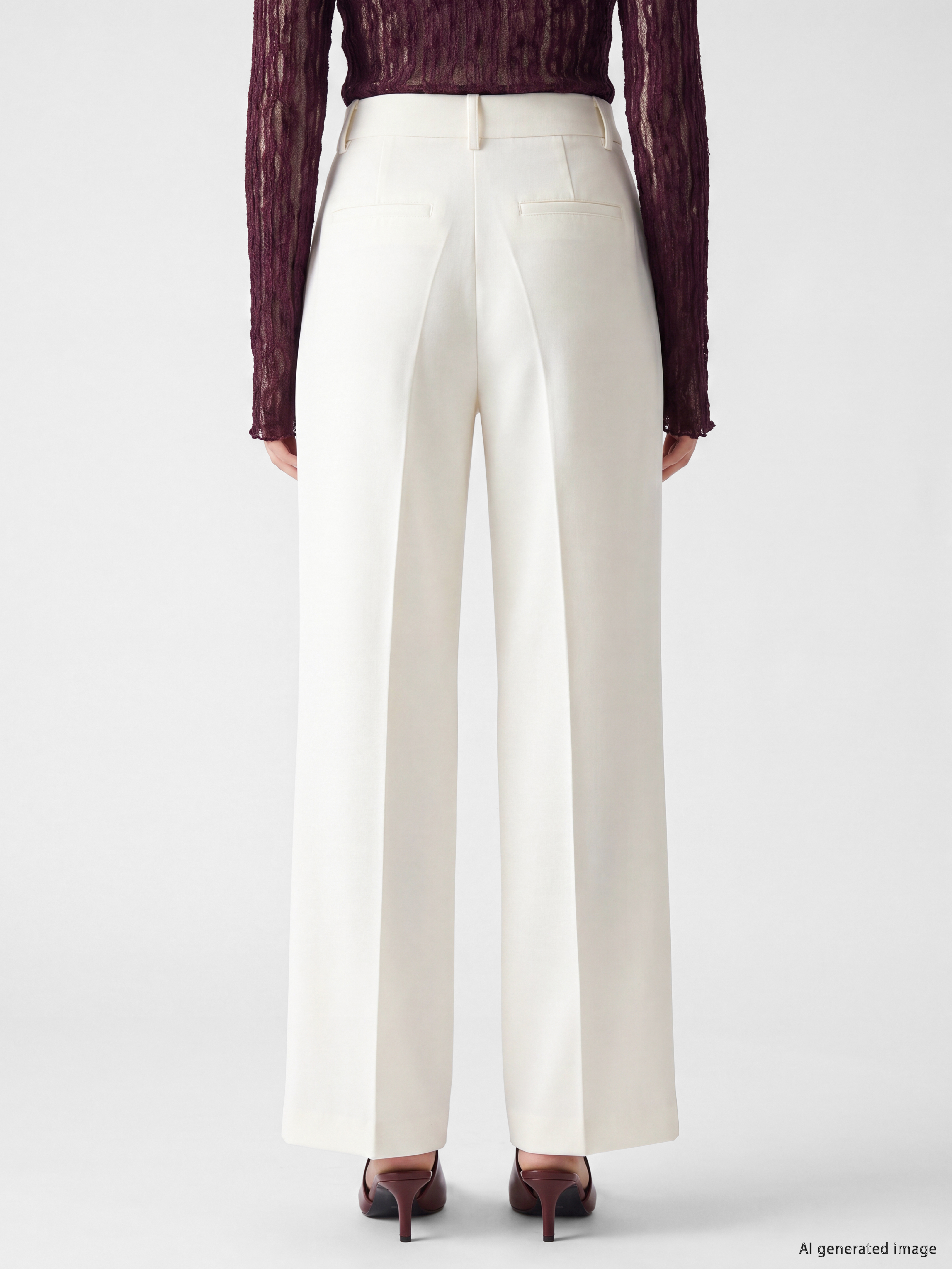 Woman White Trousers-3