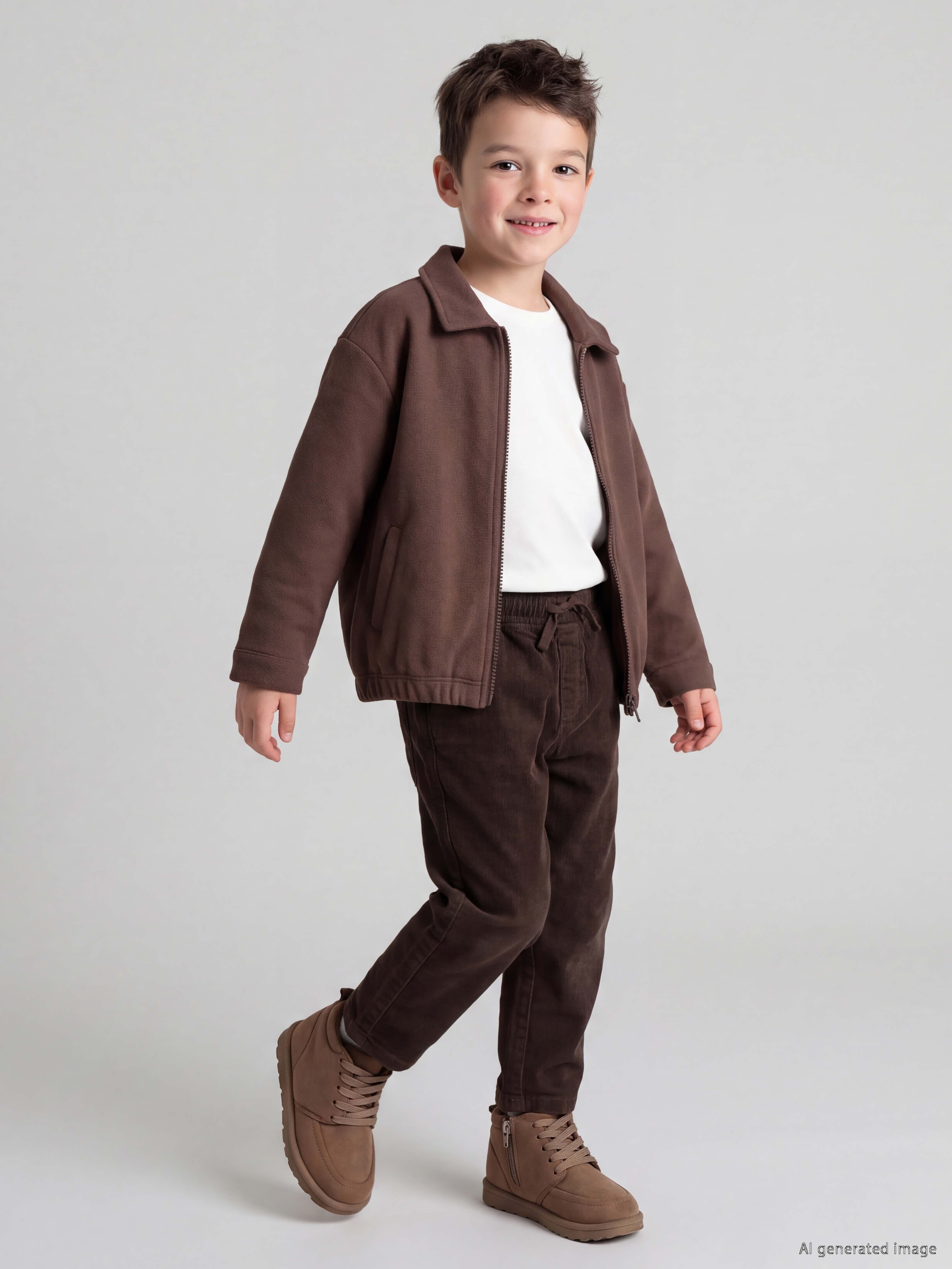 LCW Kids Elastic Waist Boy's Velvet Trousers