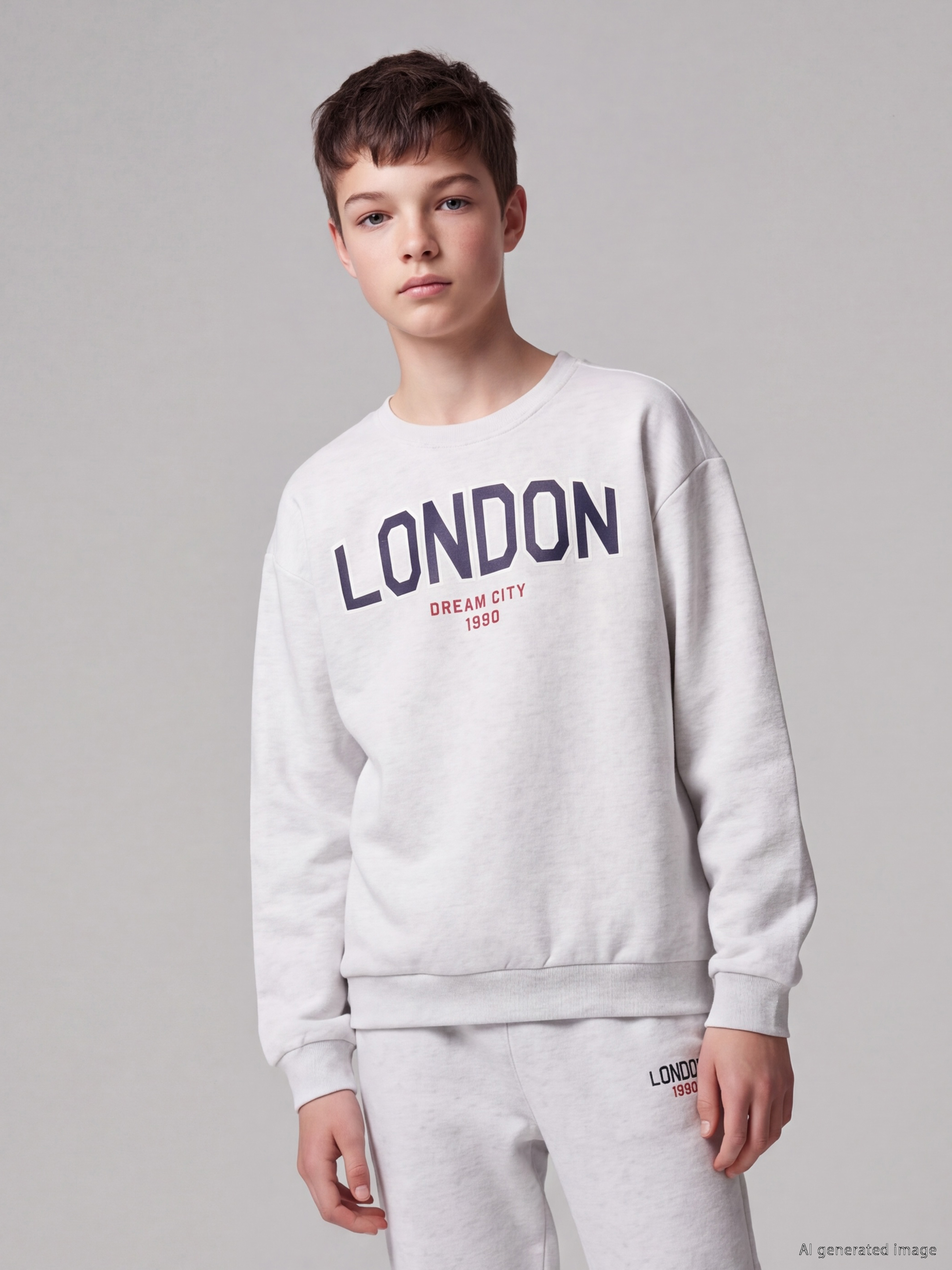 LCW Kids Hanorac Gros Imprimat London pentru Băieți