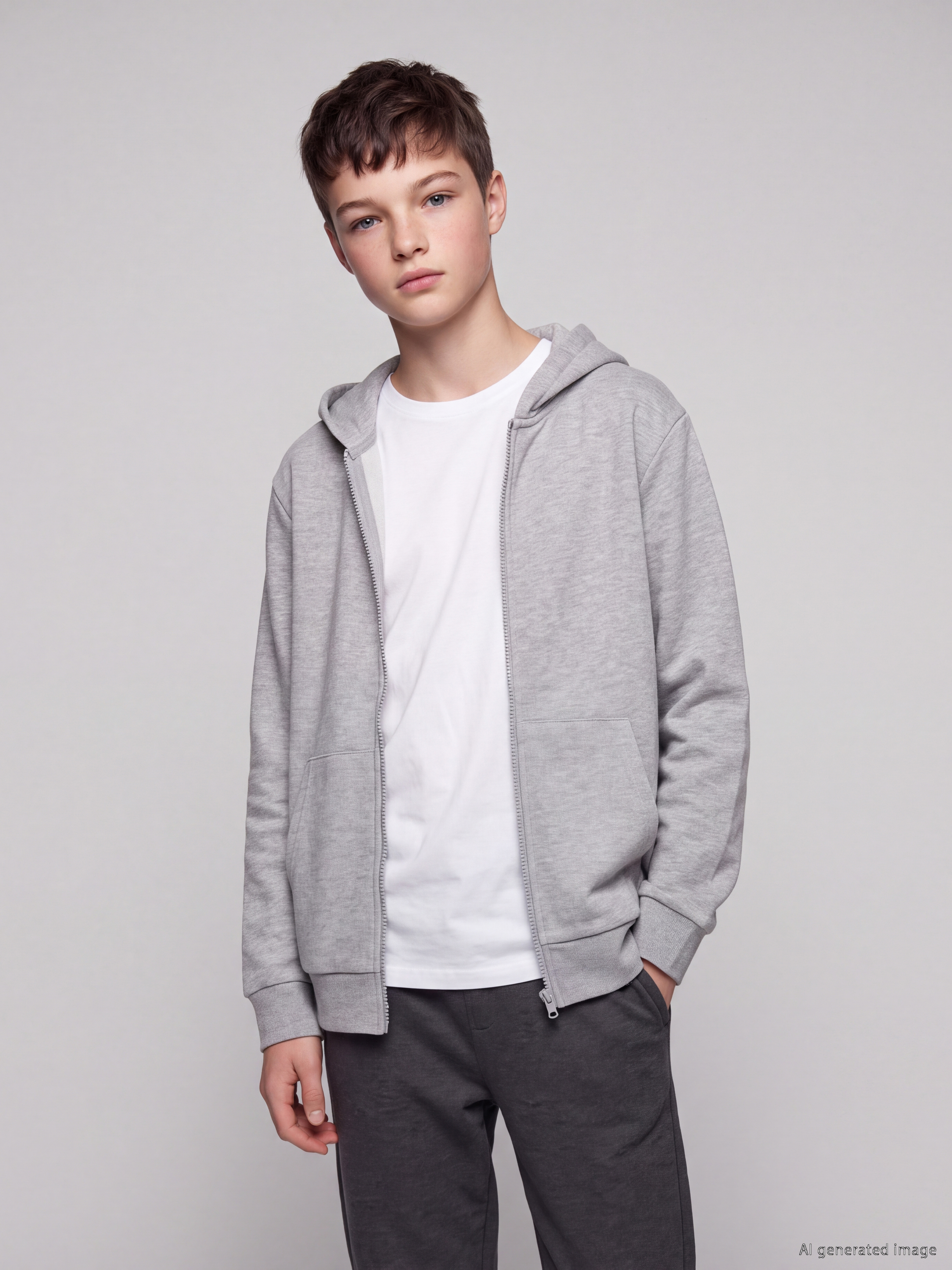 LCW Kids Hooded Boys' Zippered Sweatshirt
