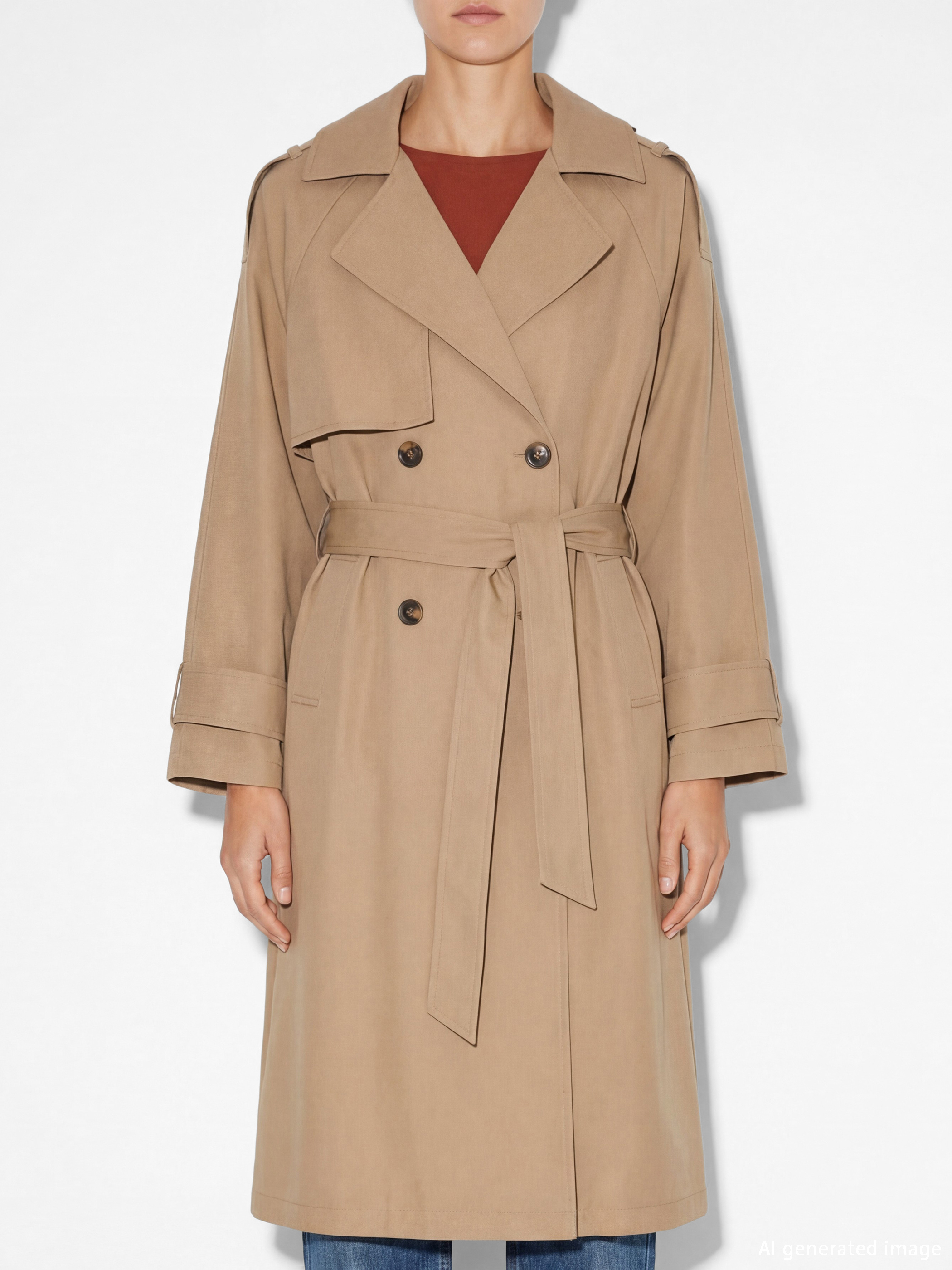 Trenchcoat aus Gabardine mit Gürtel für Damen-2