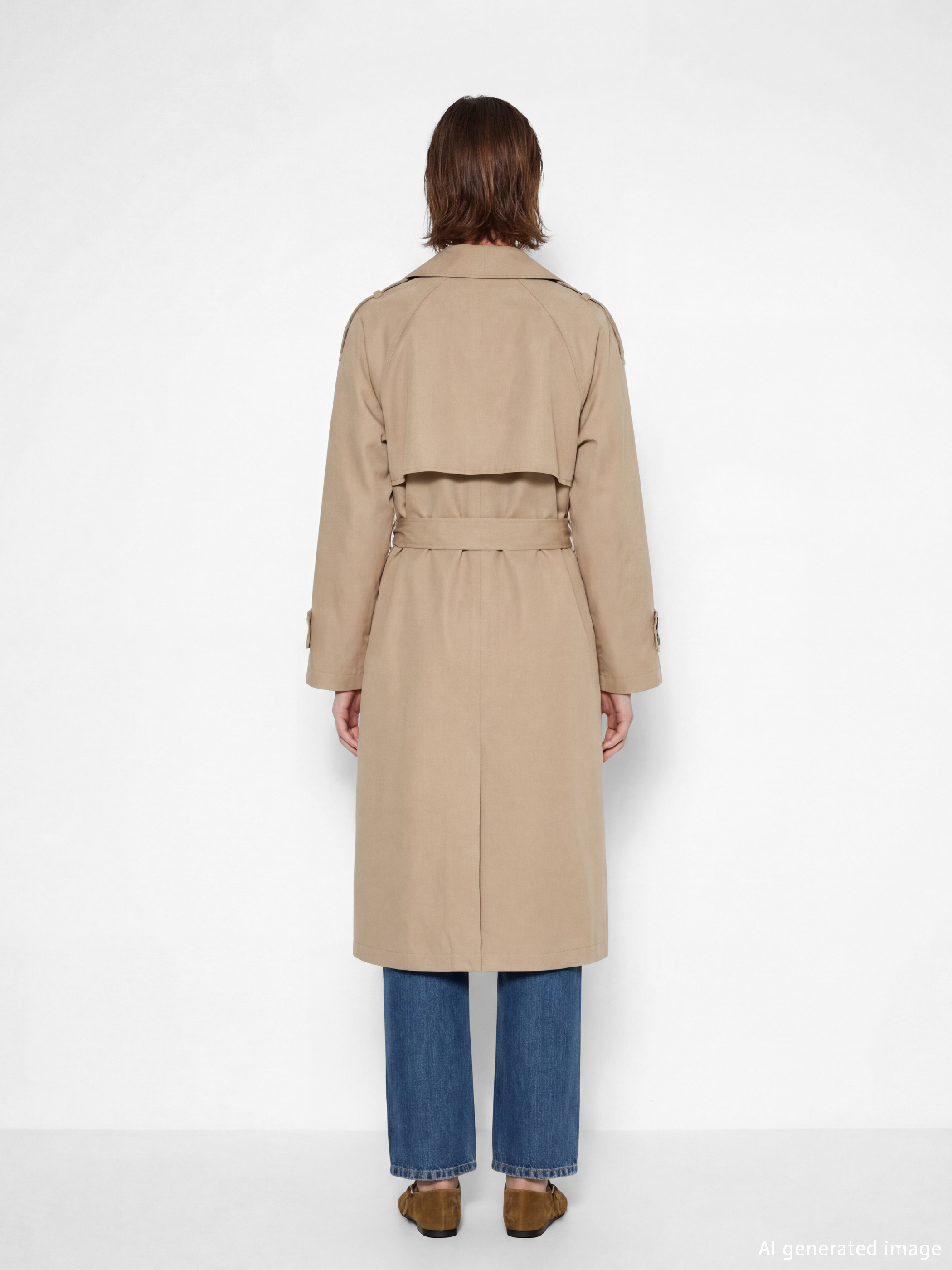 Trenchcoat aus Gabardine mit Gürtel für Damen-3