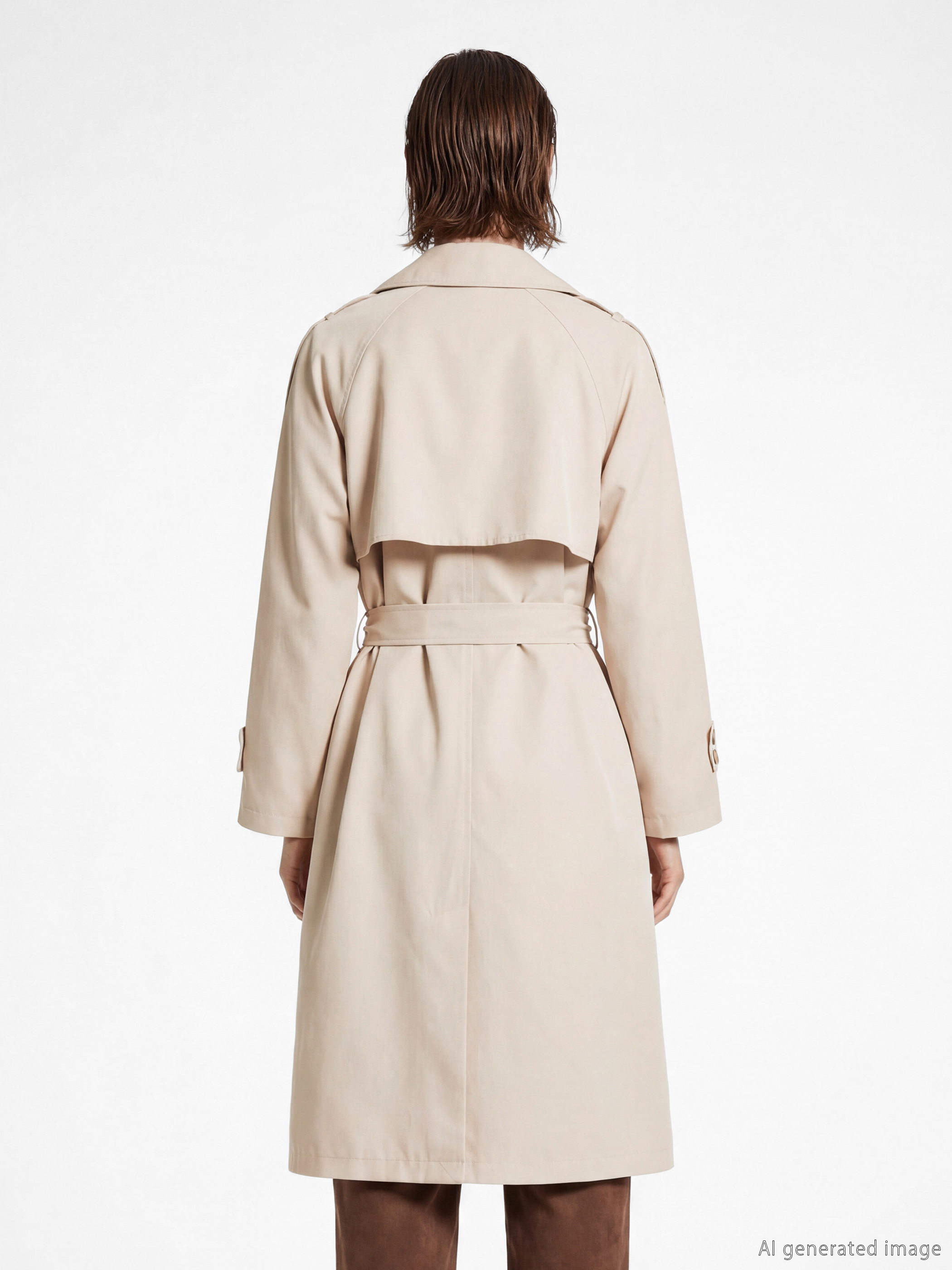 Καμπαρντίνα από γκαμπαρντίνα με ζώνη για γυναίκες-4