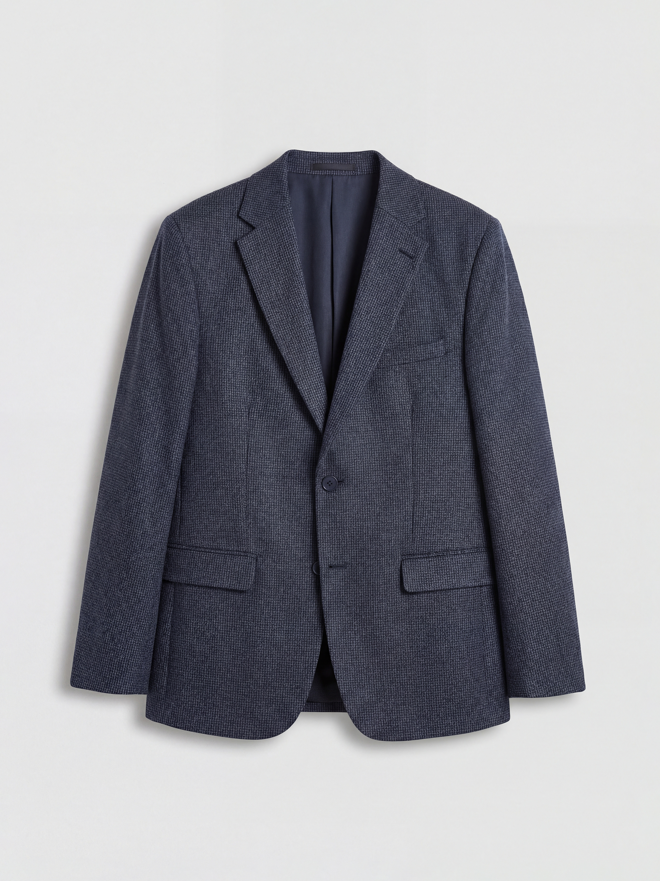 Lacivert Slim Fit Klapa Yaka Desenli Erkek Blazer Ceket-4