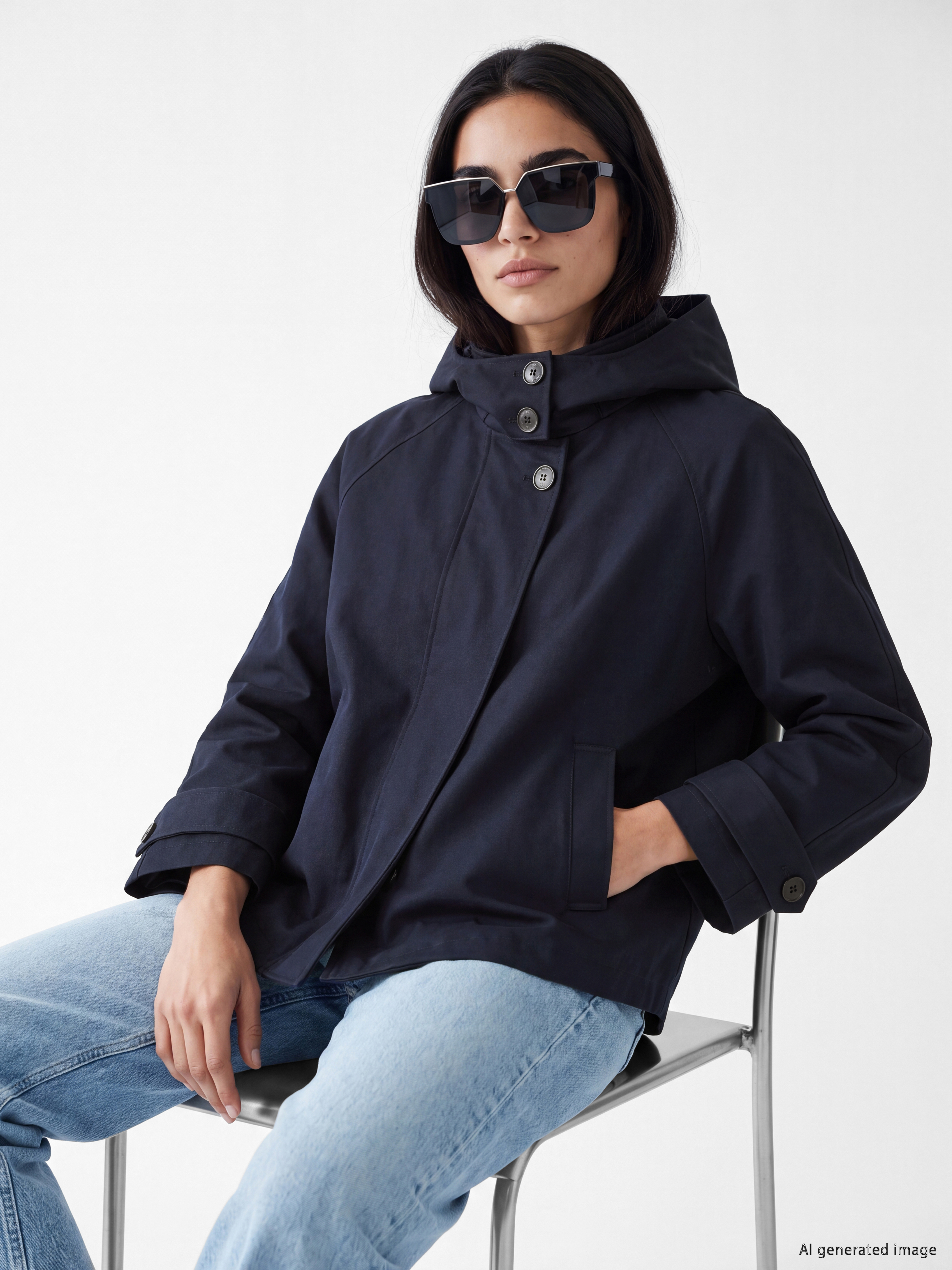 LCW Vision Hooded Oversize Women's Coat