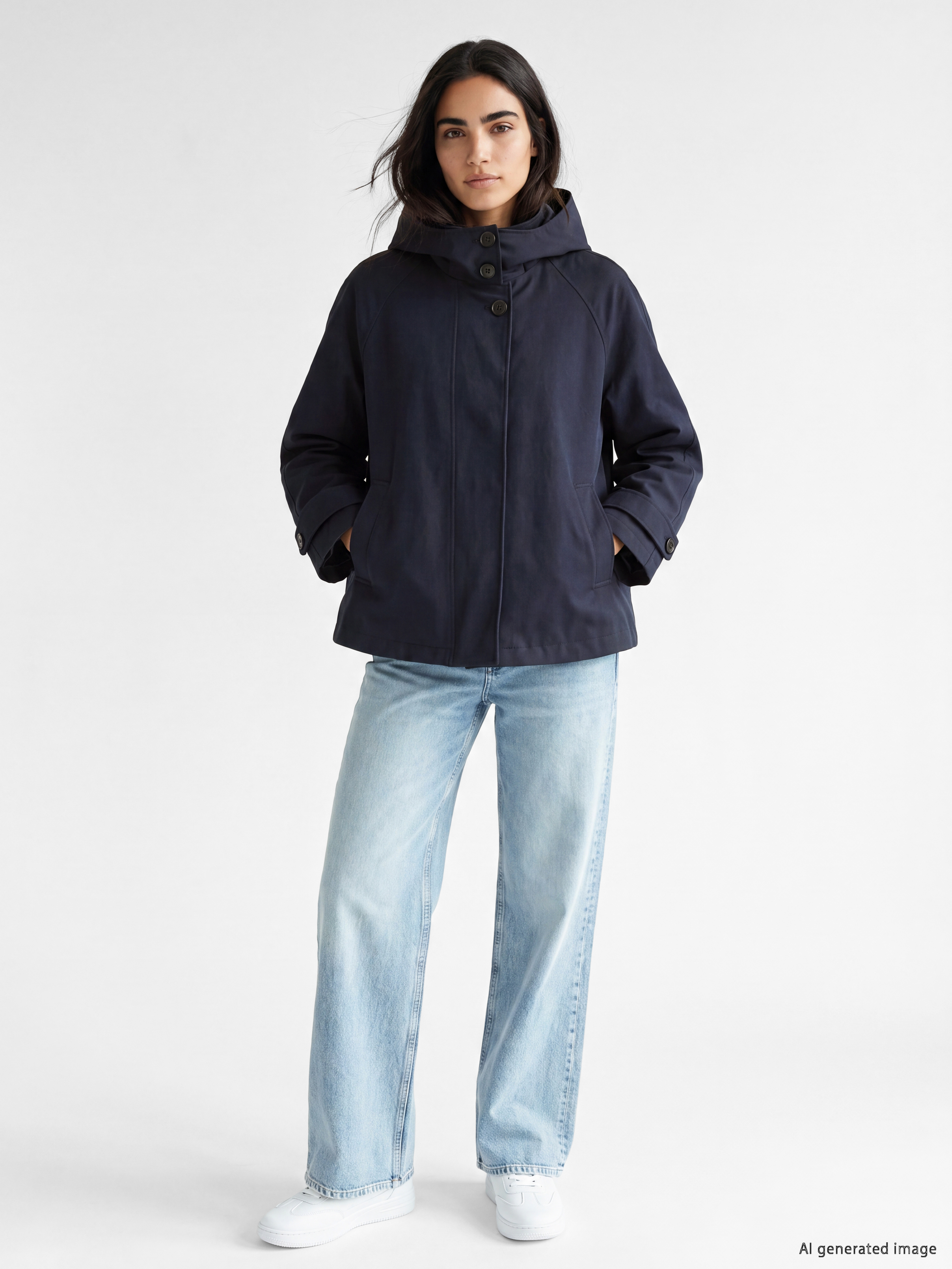 Hooded Oversize Women's Coat-1