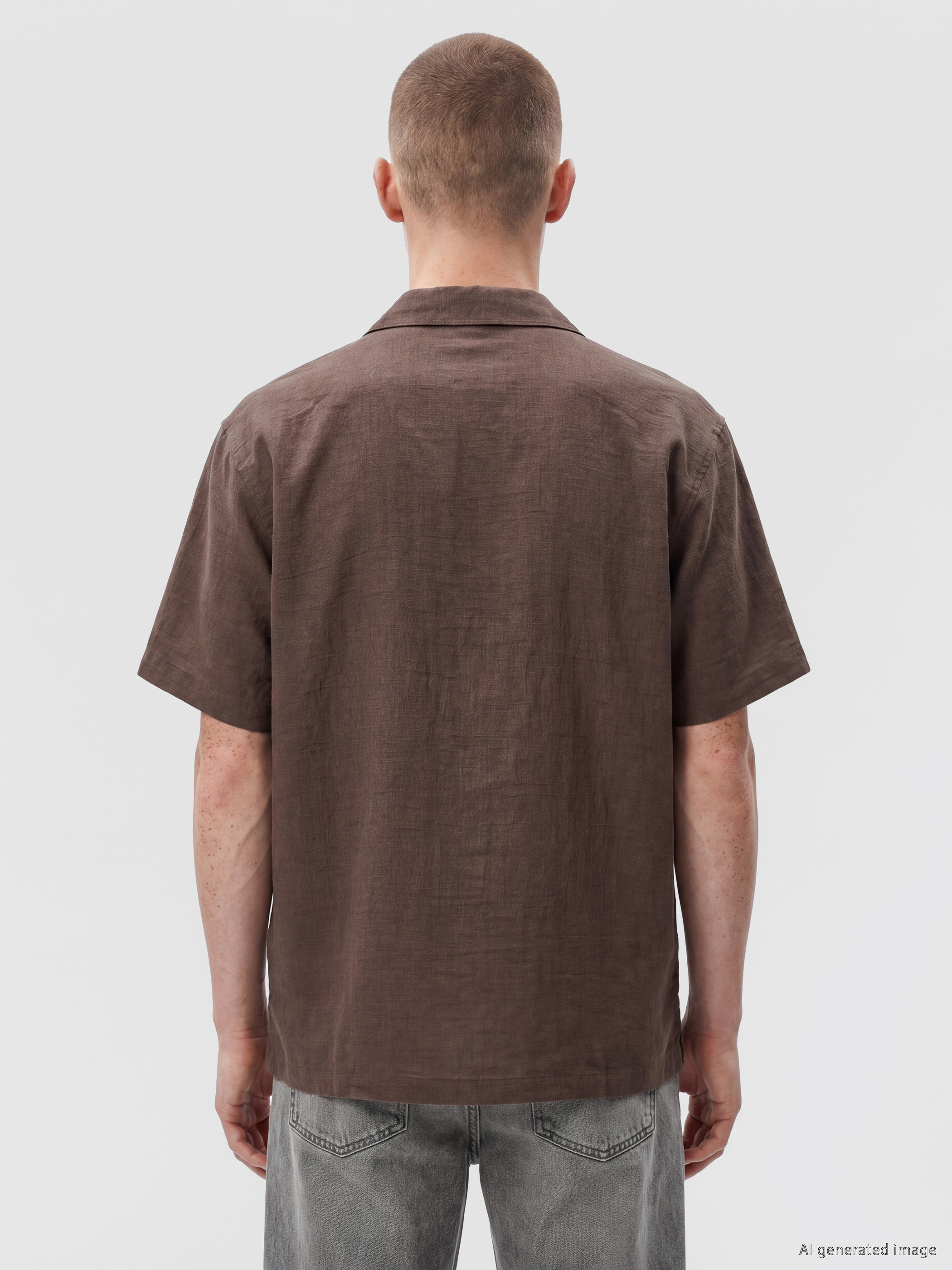 Man Brown Shirt-3