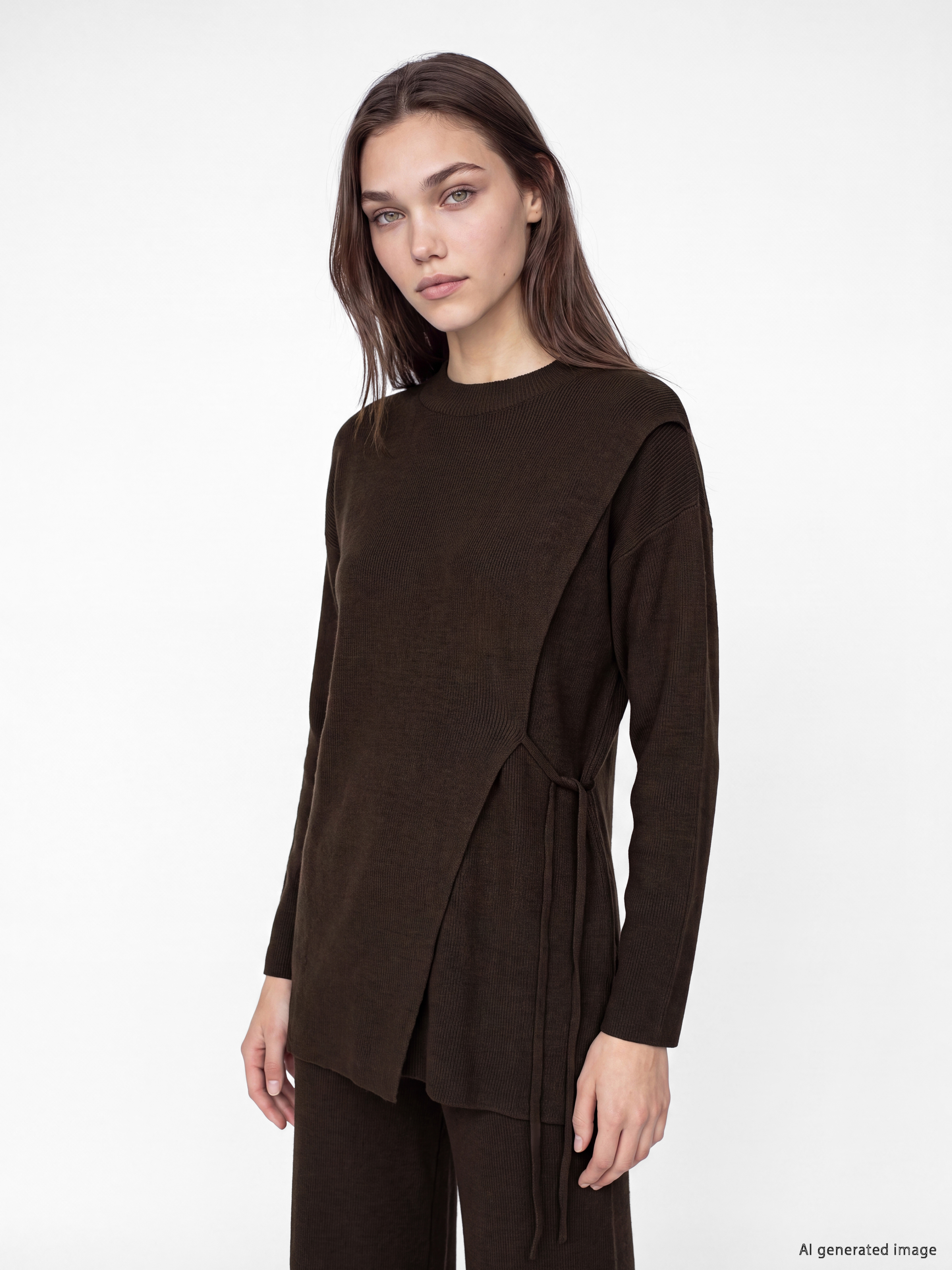 LCW Modest Crew Neck Women's Knitwear Tunic