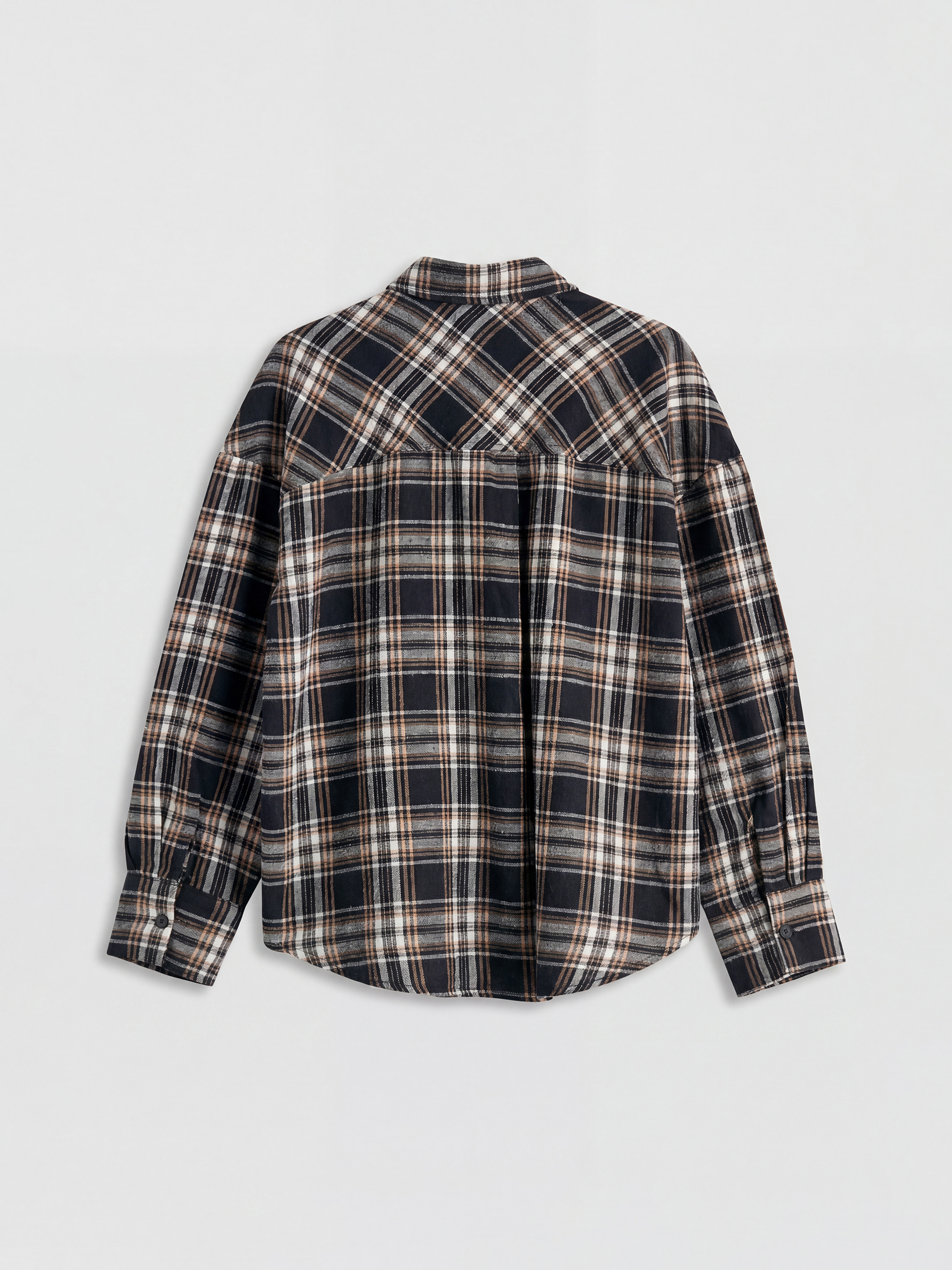 Әйелдер қара Фланель көйлек-5