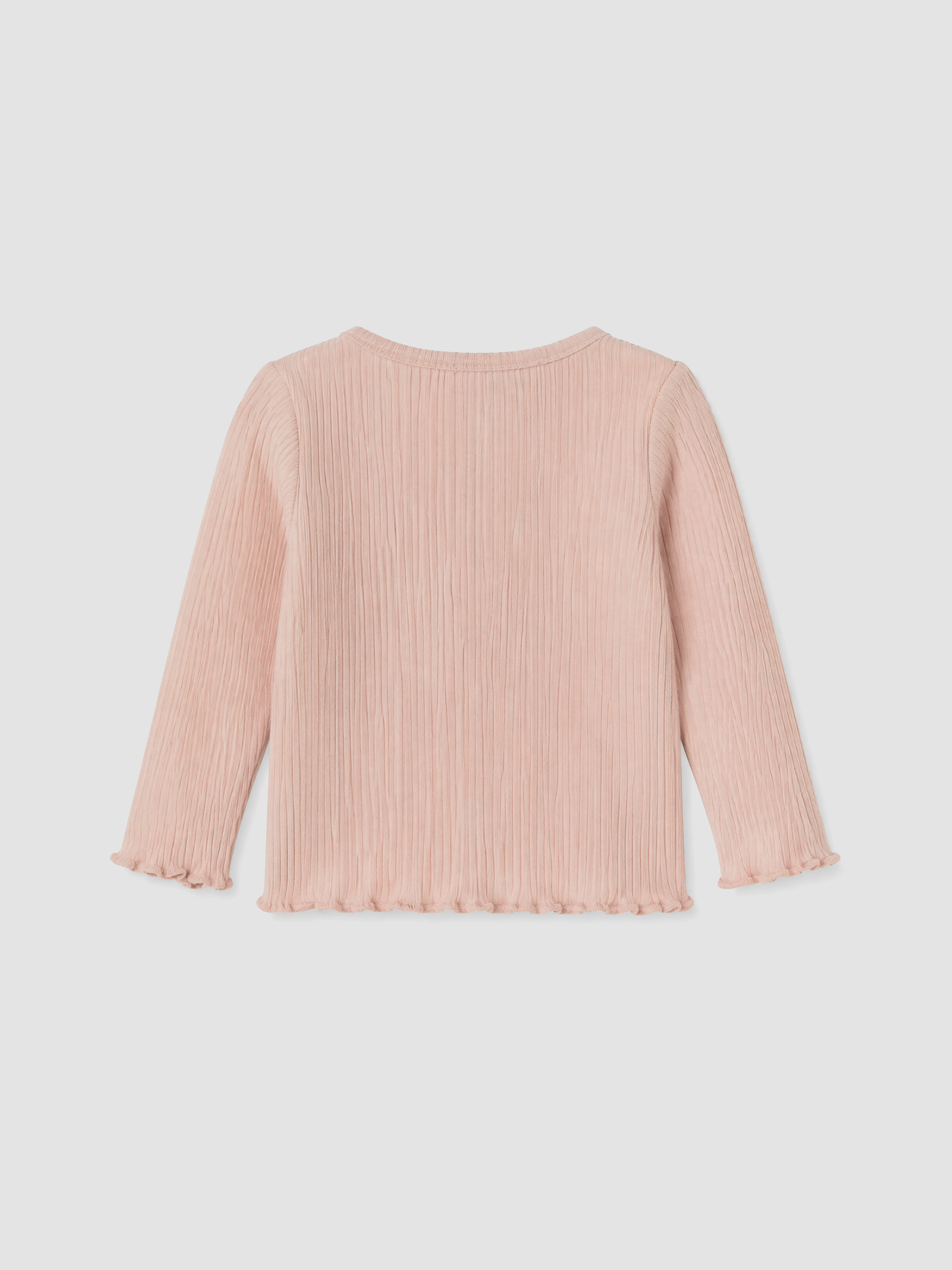 Pembe Fiyonk Nakışlı Kız Bebek Tişört-1