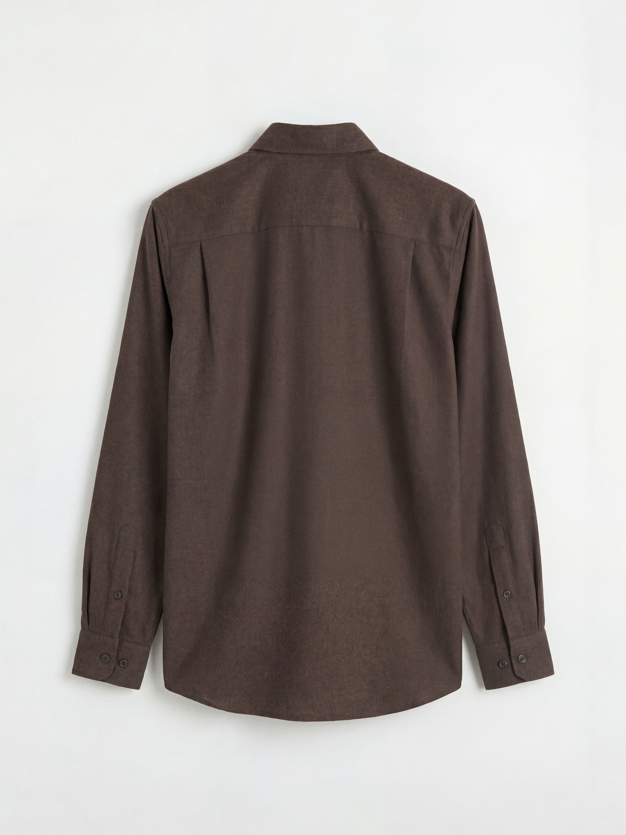 Kahverengi Regular Fit Gabardin Erkek Gömlek-5