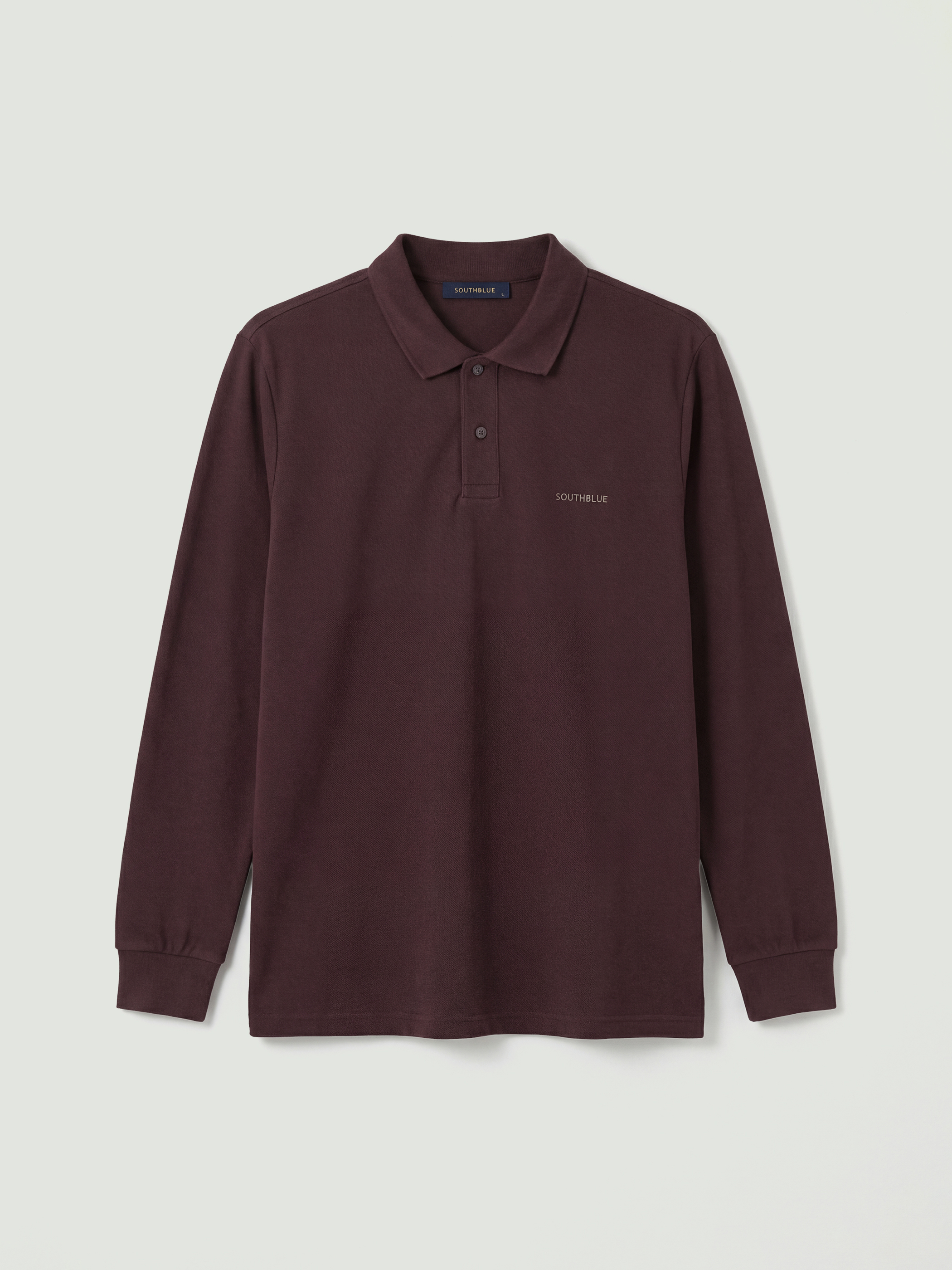 Kahverengi Polo Yaka Pike Erkek Sweatshirt-4