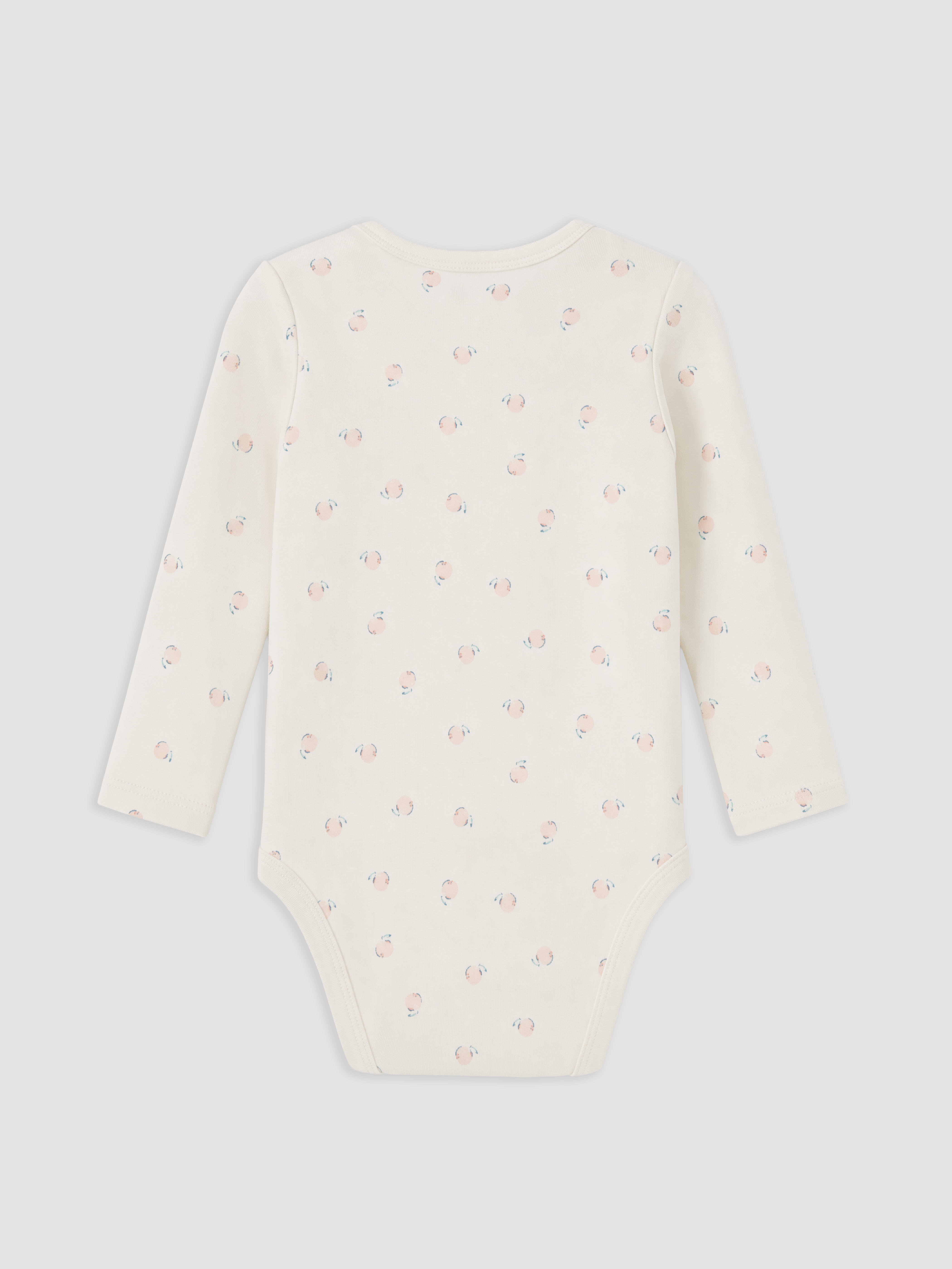 Ekru Bisiklet Yaka Baskılı Kız Bebek Çıtçıtlı Body-1