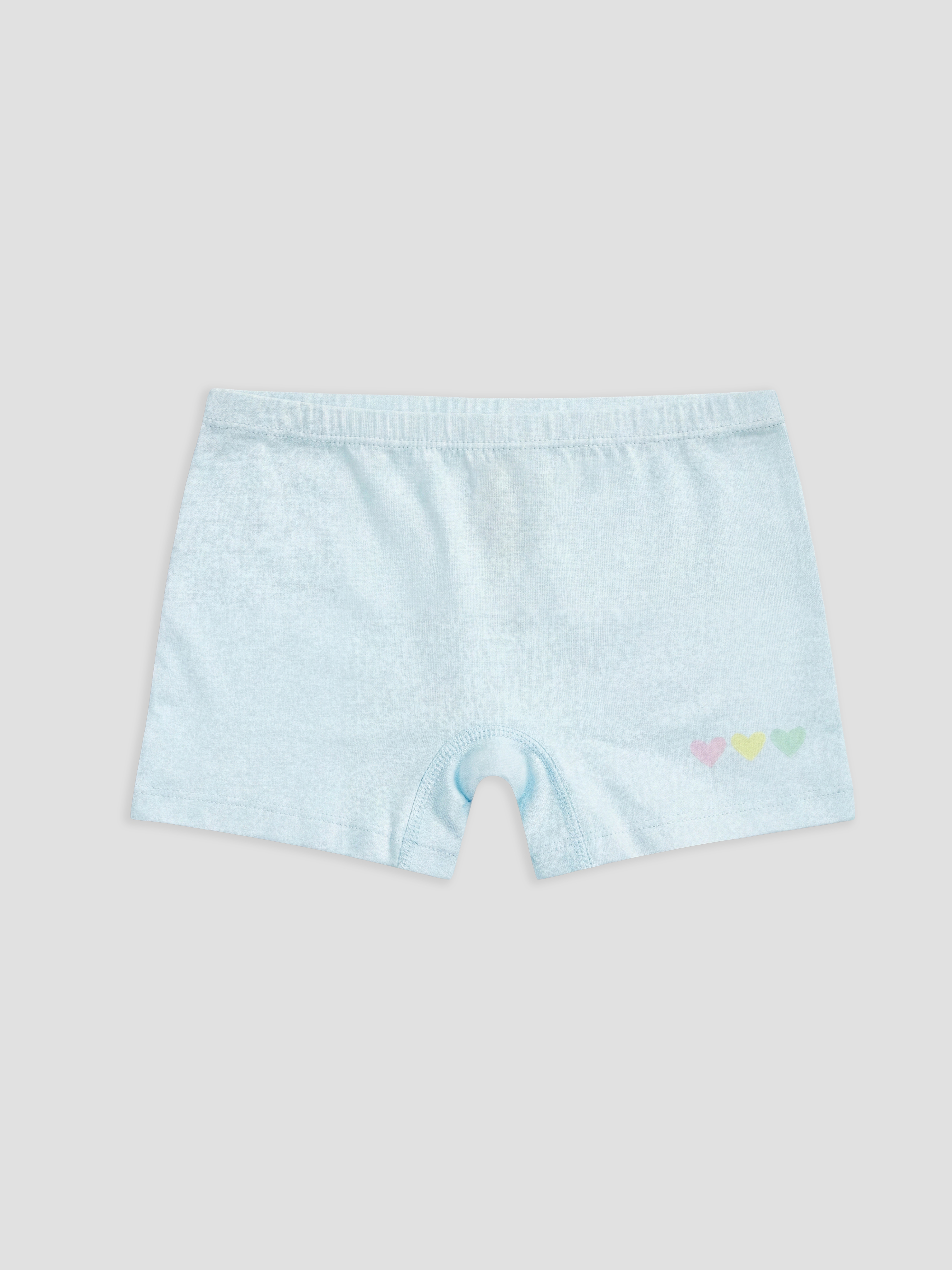 Mavi Kız Çocuk Baskılı Pamuklu Boxer
