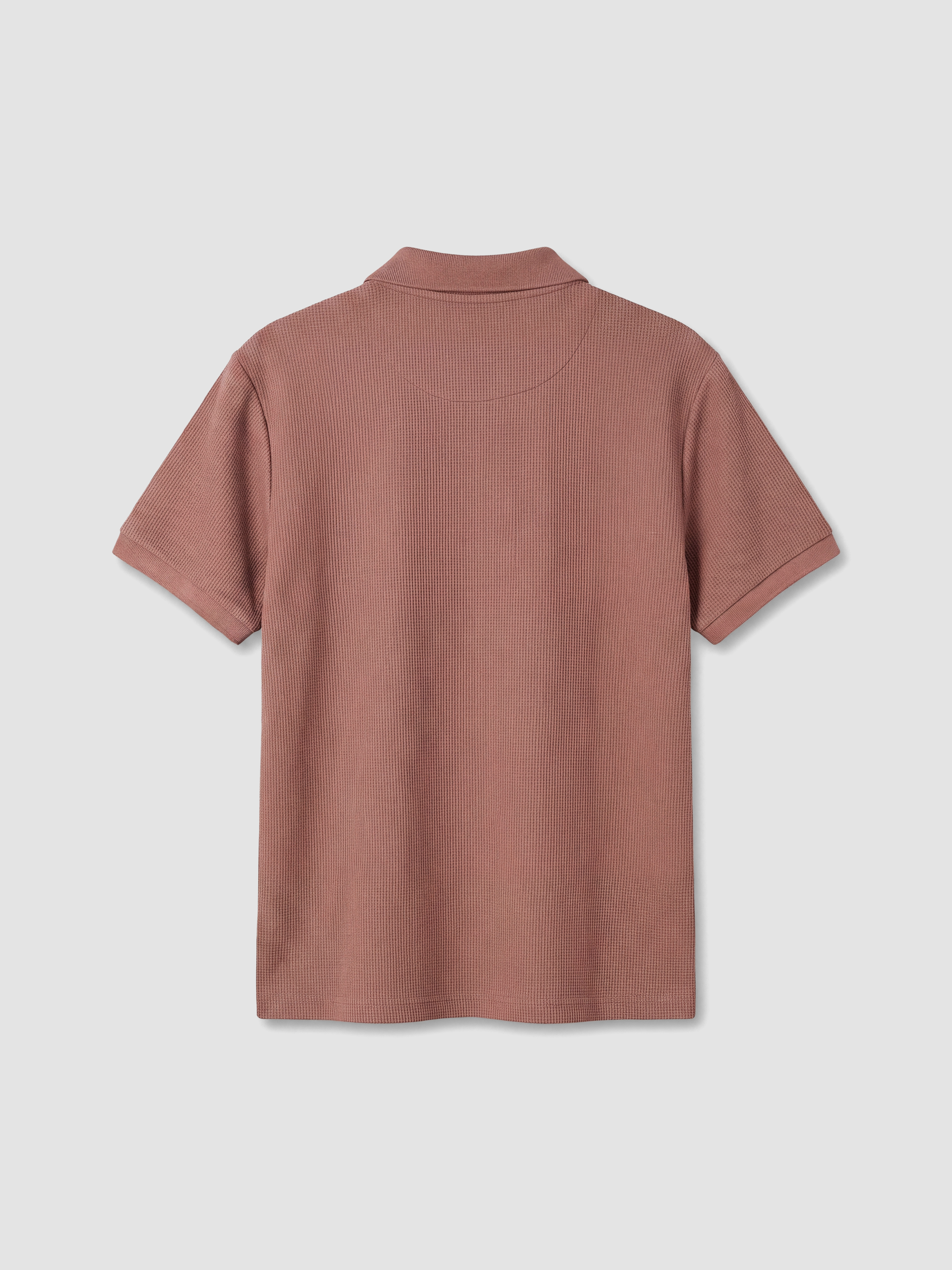 Pembe Polo Yaka Pike Erkek Tişört-2