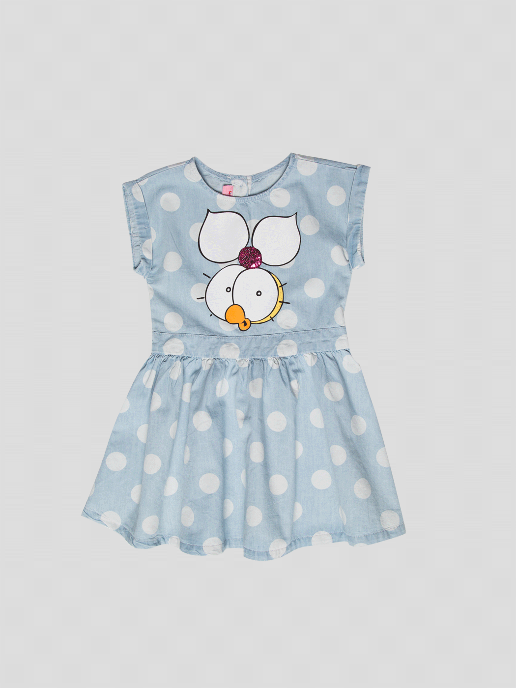 Açık İndigo Rodeo Elbise