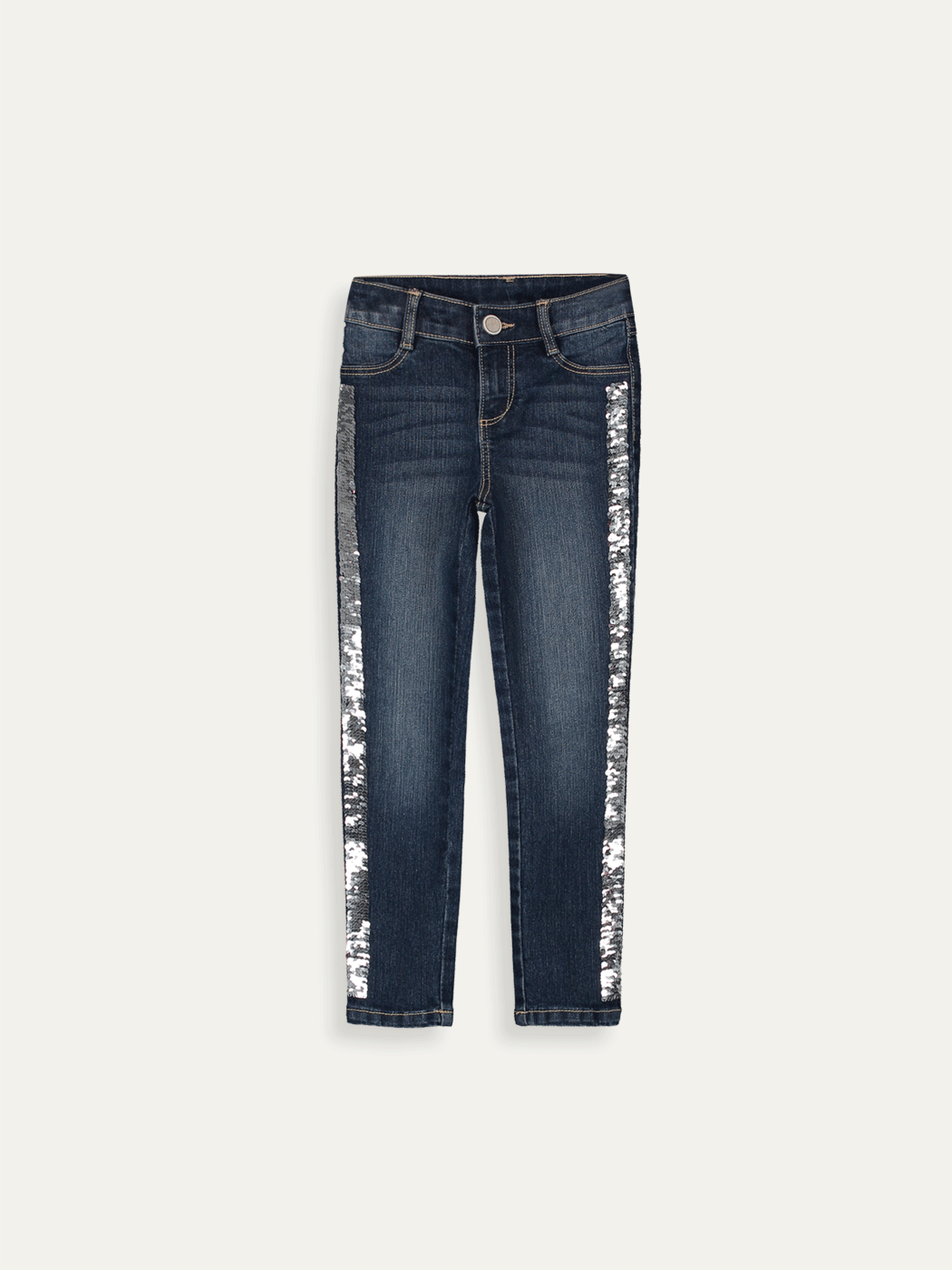 LCW Kids Girl's Double-Sided Sequin Jeans -9WJ382Z4-309