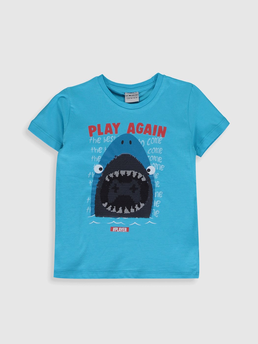 LCW Kids Boy's Double-Sided Sequin Cotton T-Shirt -0S7280Z4