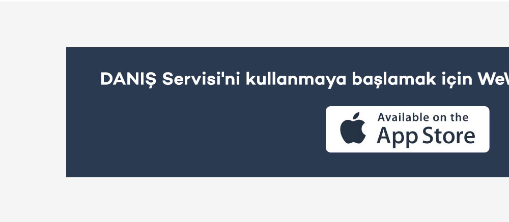  Siz de DANIŞ Servisi'ni İOS'ta kullanmaya başlamak için WeWALK uygulamasını indirin!