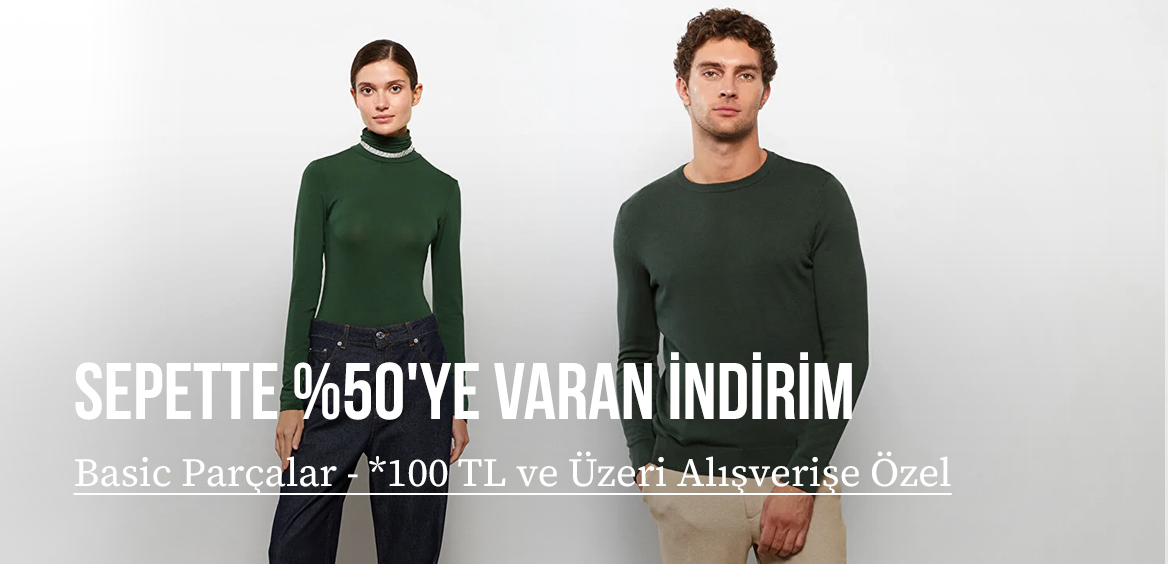 SEPETTE %50'YE VARAN İNDİRİM