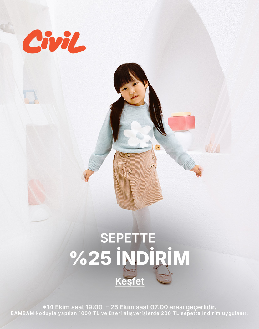 CİVİL SEPETTE %25 SEPET İNDİRİM VE KUPON