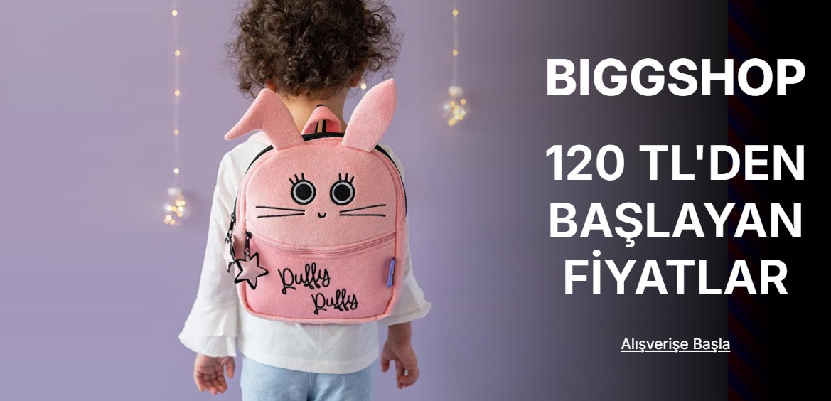 BIGGSHOP ÜRÜNLERİNDE 120 TL'DEN BAŞLAYAN FİYATLARLA