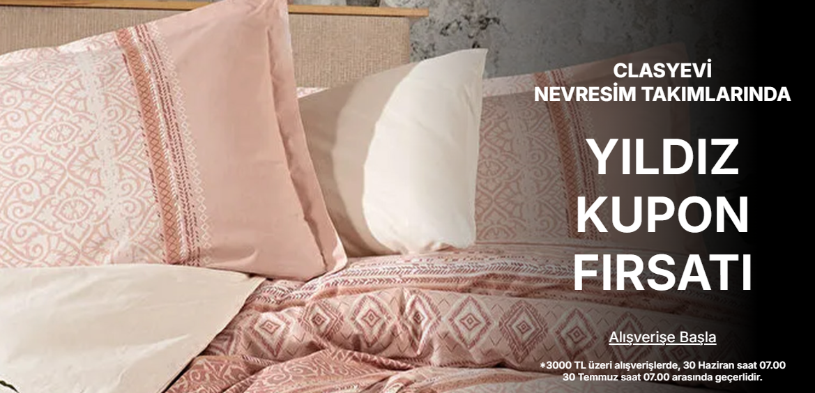 Clasyevi Nevresim Takımlarında Kupon Fırsatı