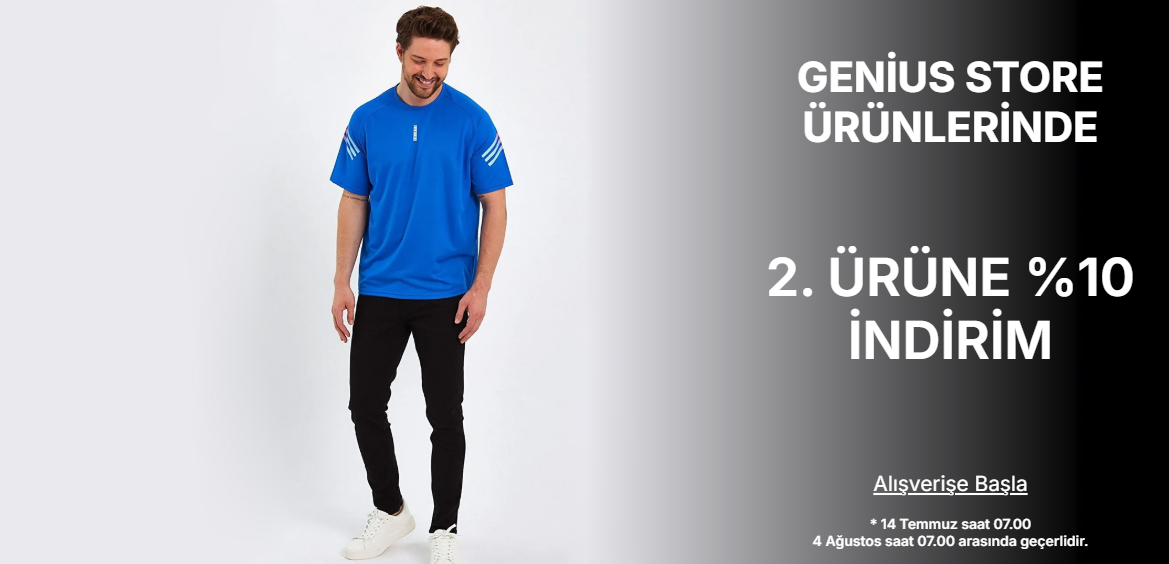 GENIUS STORE  2. ÜRÜNE %10 İNDİRİM