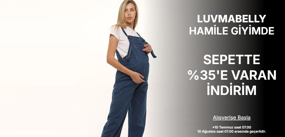 Hamile Giyimde %35 e Varan İndirim