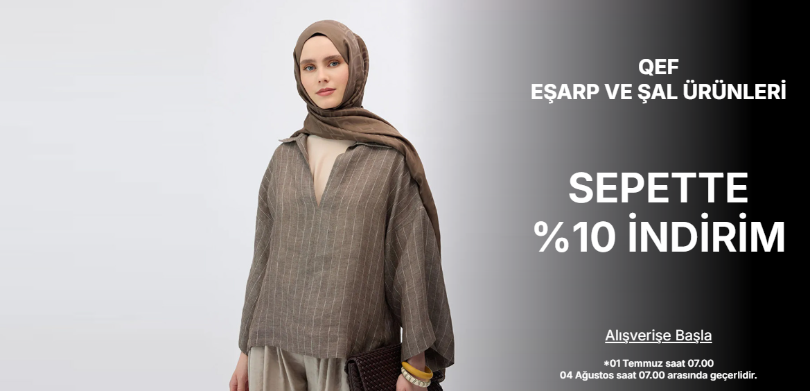 QEF SEPETTE %10 İNDİRİM