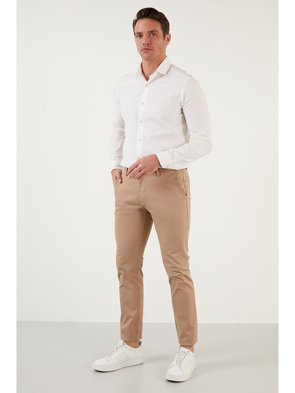 Buratti Kahverengi Pamuklu Normal Bel Slim Fit Boru Paça Pantolon 216MILANO - 1