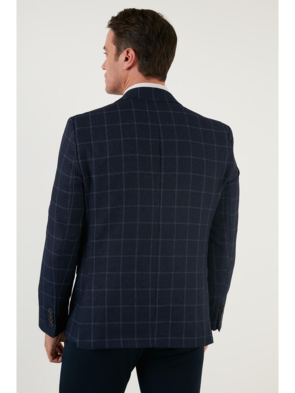 Lacivert Regular Fit 6 Drop Çift Yırtmaçlı Blazer Ceket Erkek CEKET 216VASCONEW-4