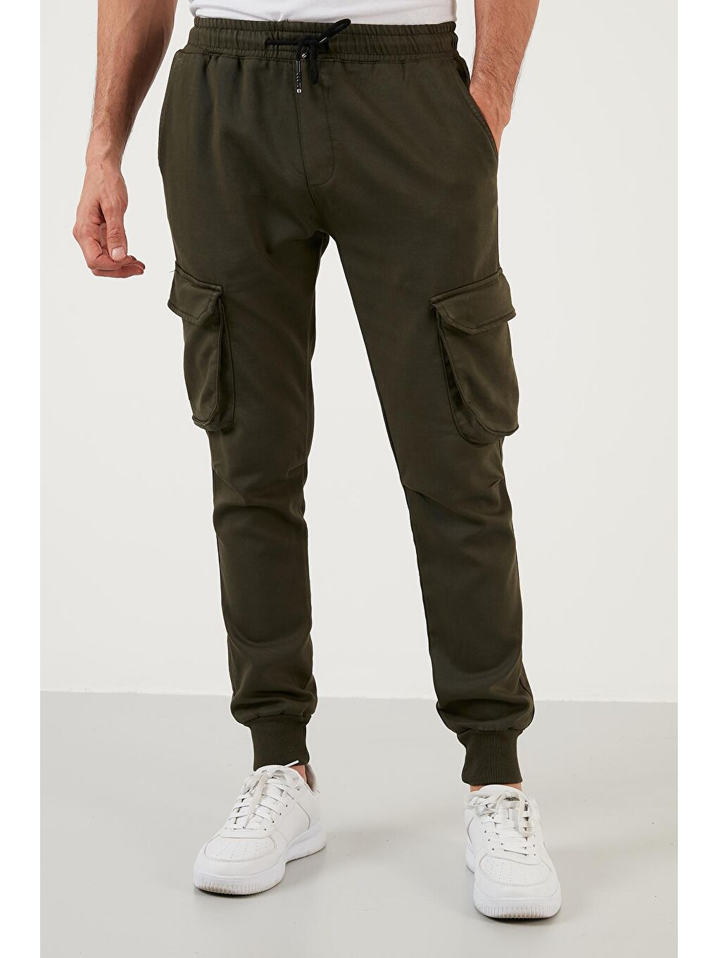 Haki Relaxed Fit Pamuklu Cepli Kargo Pantolon 5171697-3