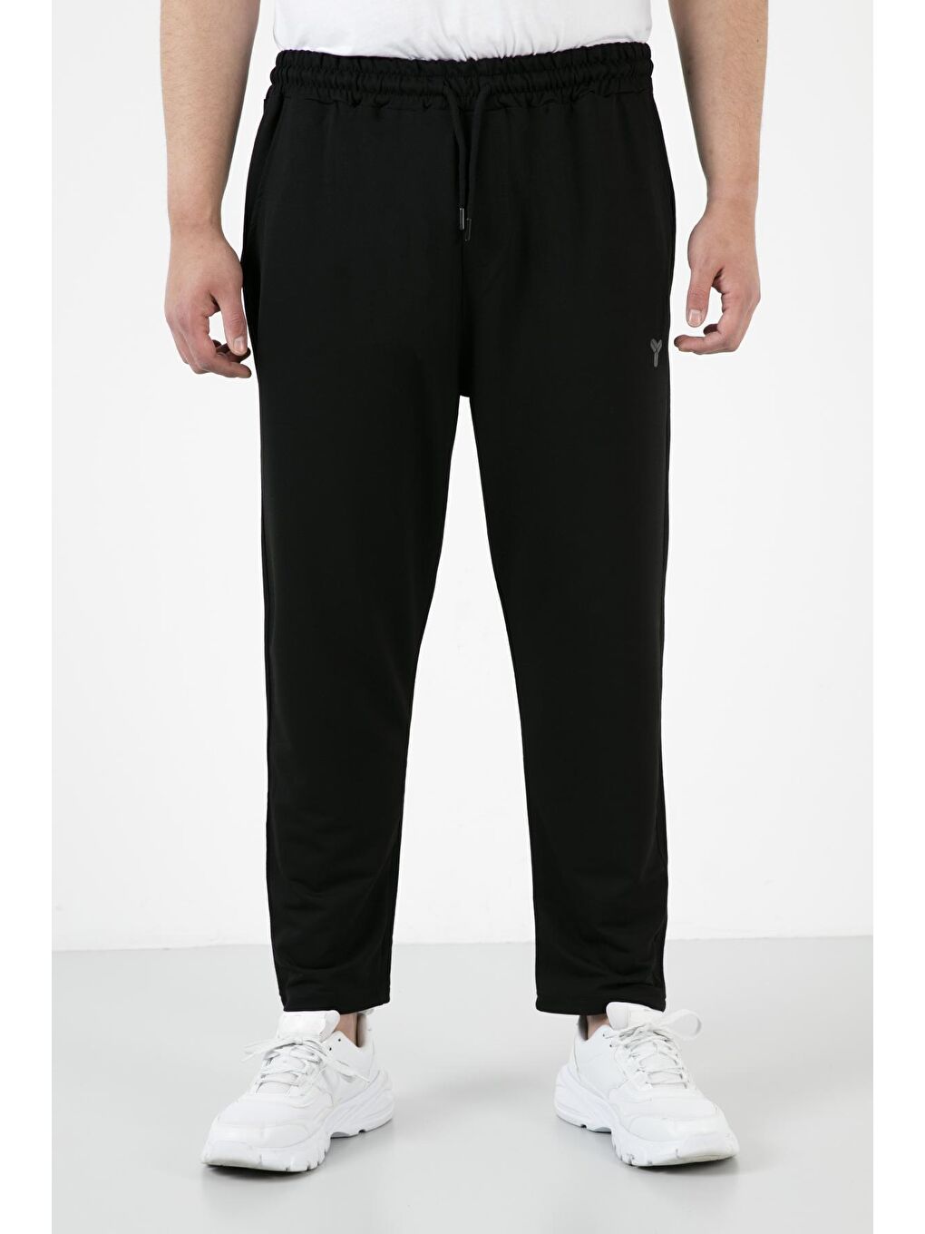 Siyah Belden Bağlamalı Cepli Eşofman Altı 568D215-1