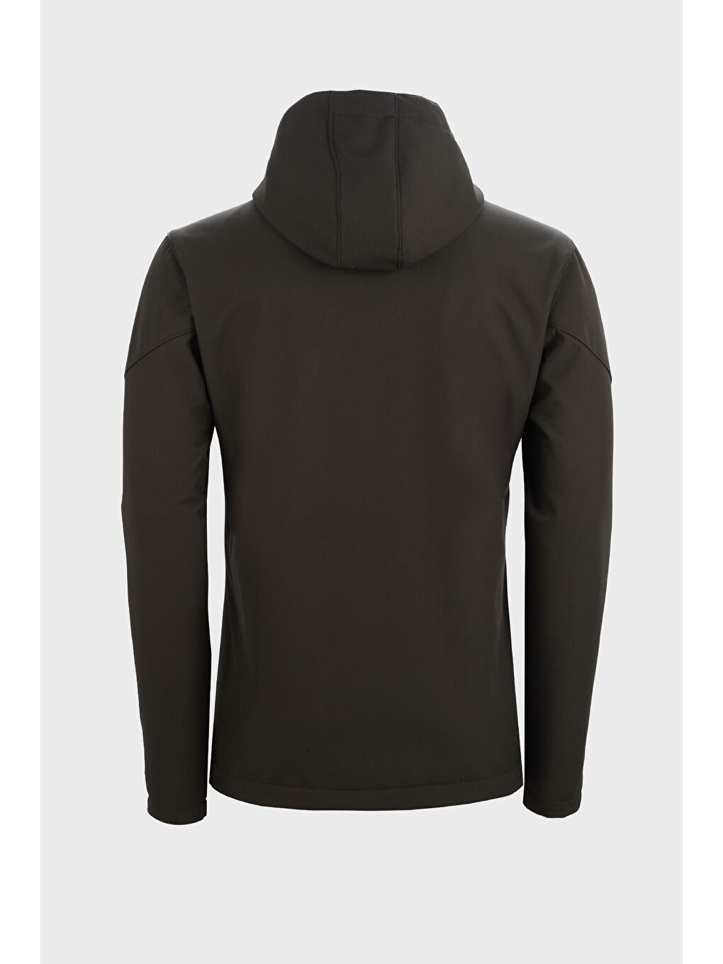 Haki Slim Fit Suya ve Rüzgara Dayanıklı Soft Shell Kapüşonlu Mont 5855070-2