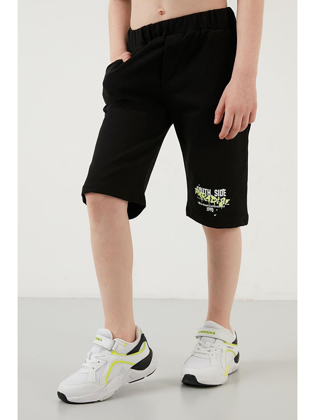 Yeşil % 100 Pamuk Baskılı Bisiklet Yaka 2'li Takım 59213413-3