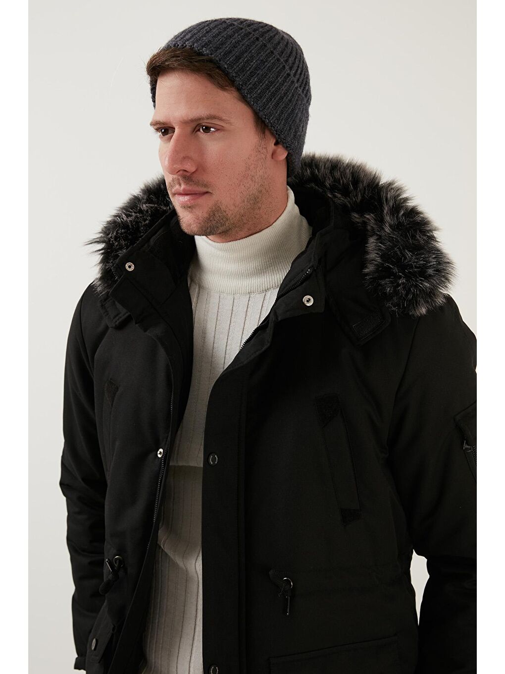 Antrasit Kışlık Bere 642FW2201-2