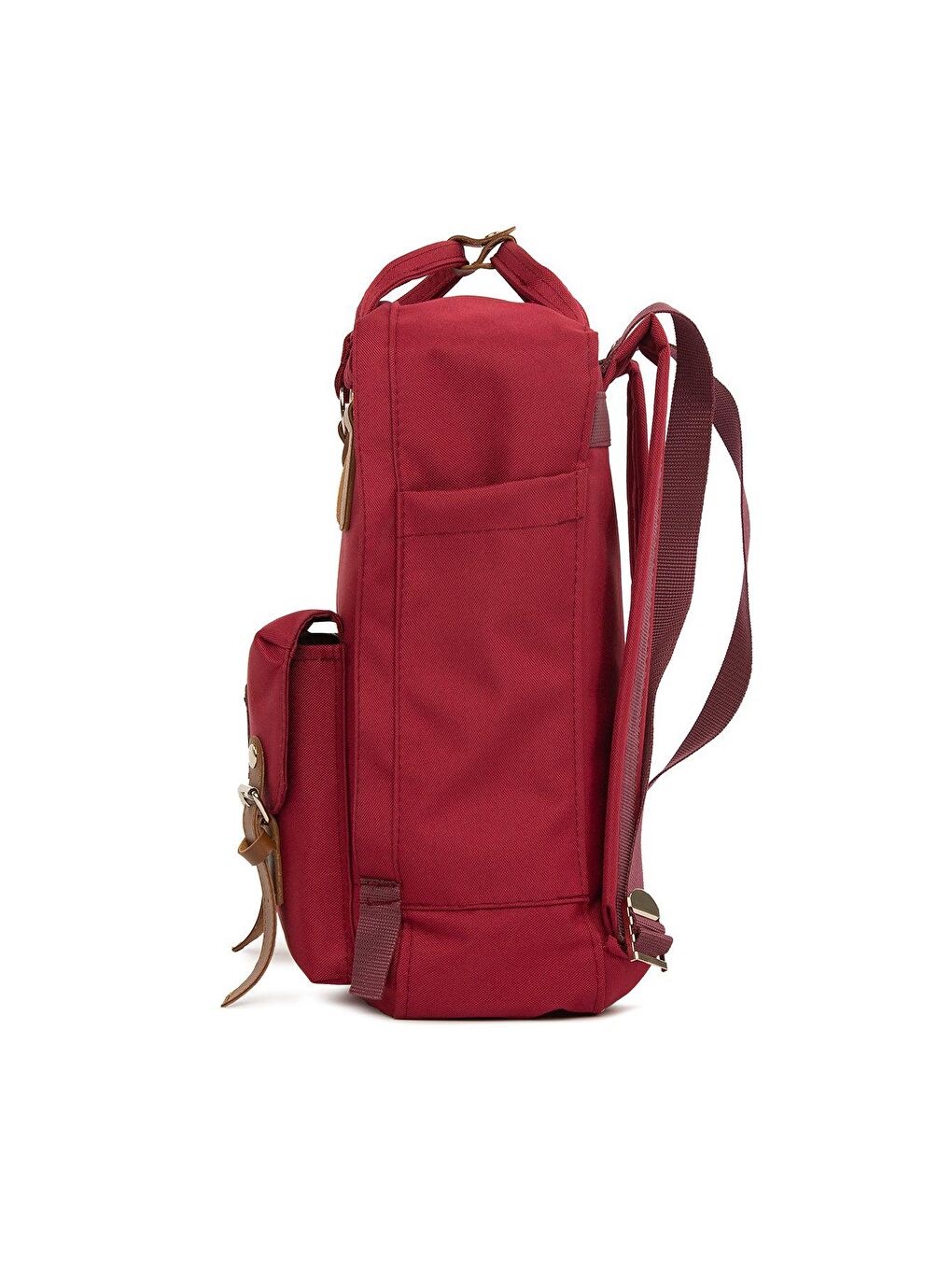 Bordo Kemer Detaylı Cepli Sırt Çantası-2