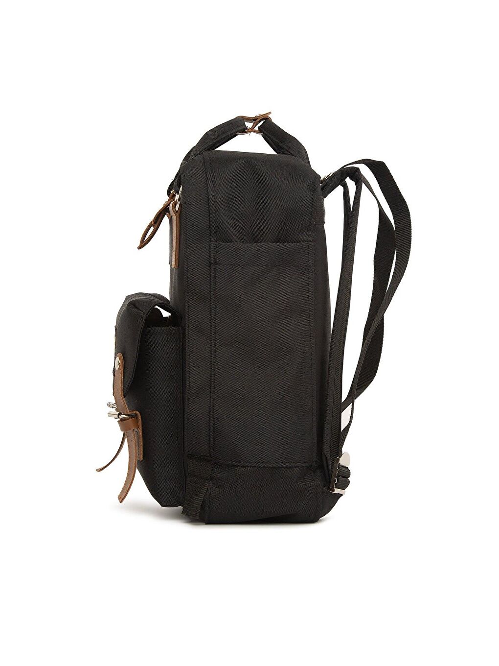 Siyah Kemer Detaylı Cepli Sırt Çantası-2