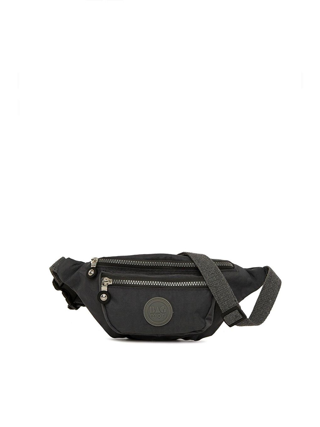 Gri Paraşüt Kumaş Armalı Bel Çantası