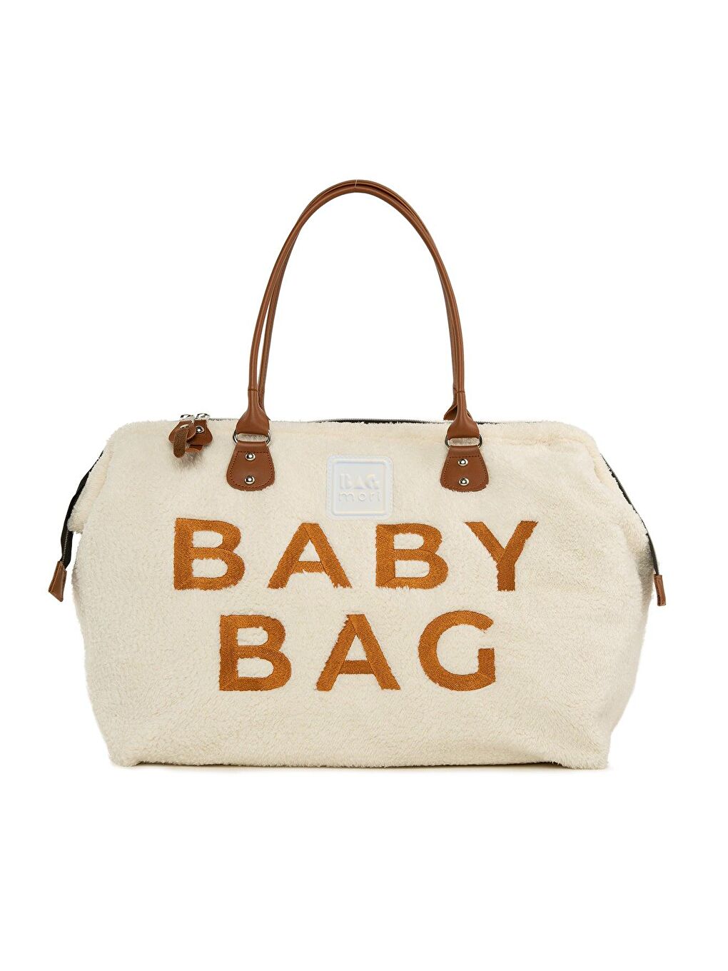 Baby Bag Nakışlı Peluş Anne Bebek Çantası