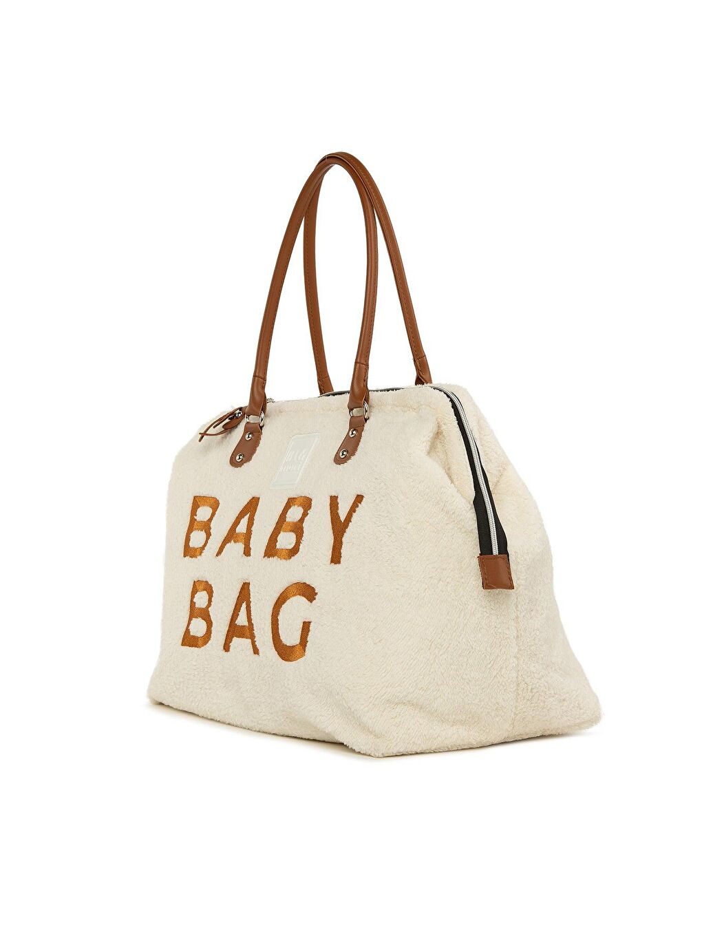Baby Bag Nakışlı Peluş Anne Bebek Çantası-1