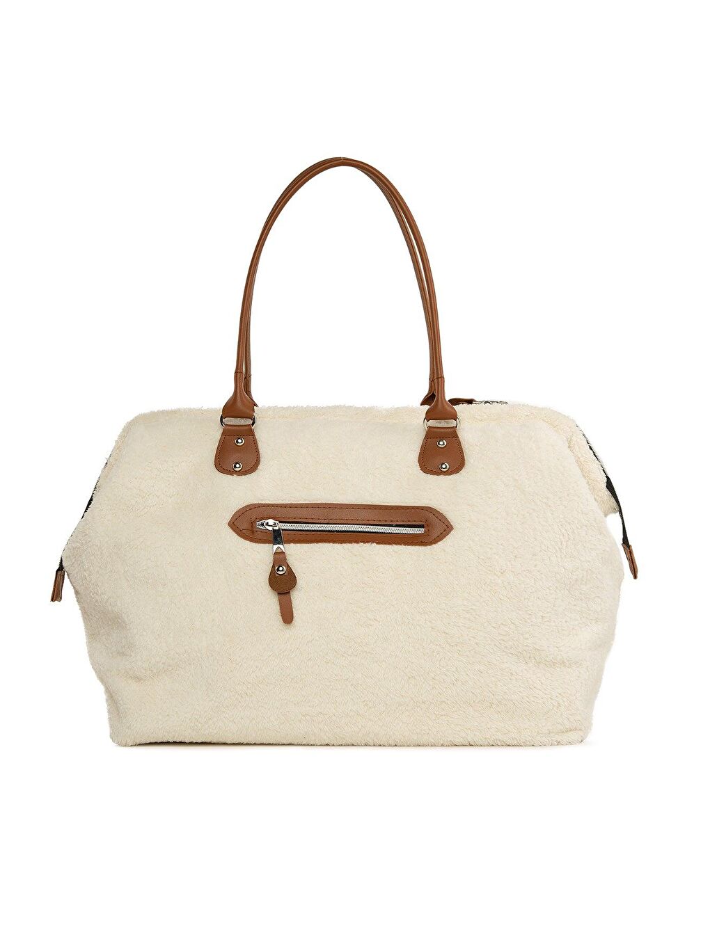 Baby Bag Nakışlı Peluş Anne Bebek Çantası-3