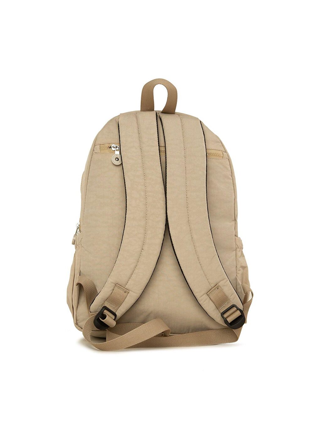 Ekru Çok Fermuarlı Çok Cepli Büyük Sırt Çantası-2